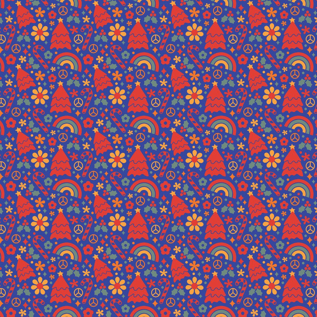 Groovy Christmas 12x12 Patterned Vinyl Sheet