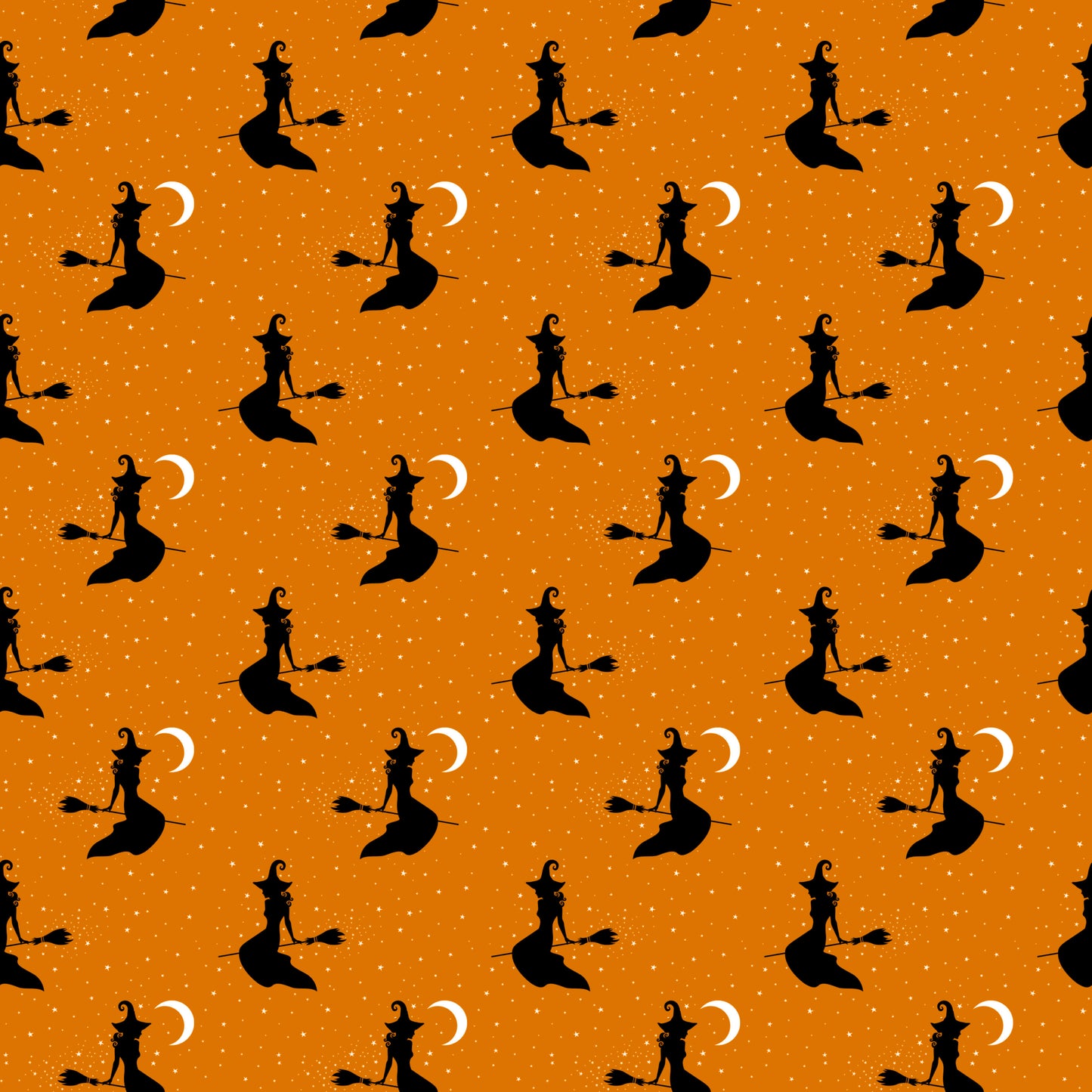 Broom Riding Witch 12x12 Patterned Vinyl Sheet