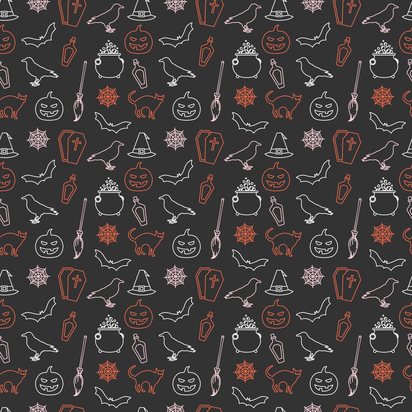Halloween Outlines 12x12 Patterned Vinyl Sheet