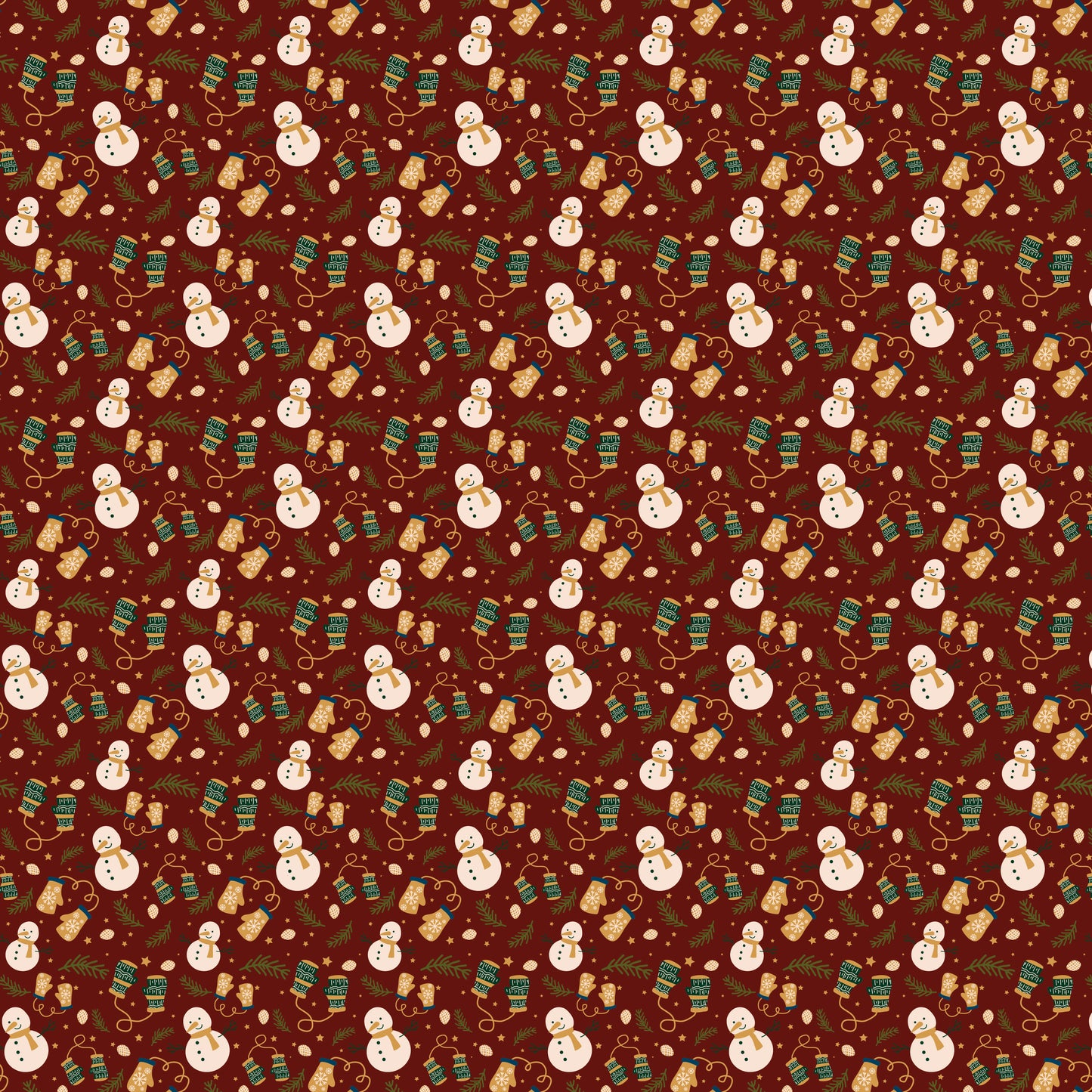 Happy Snowmen 12x12 Patterned Vinyl Sheet