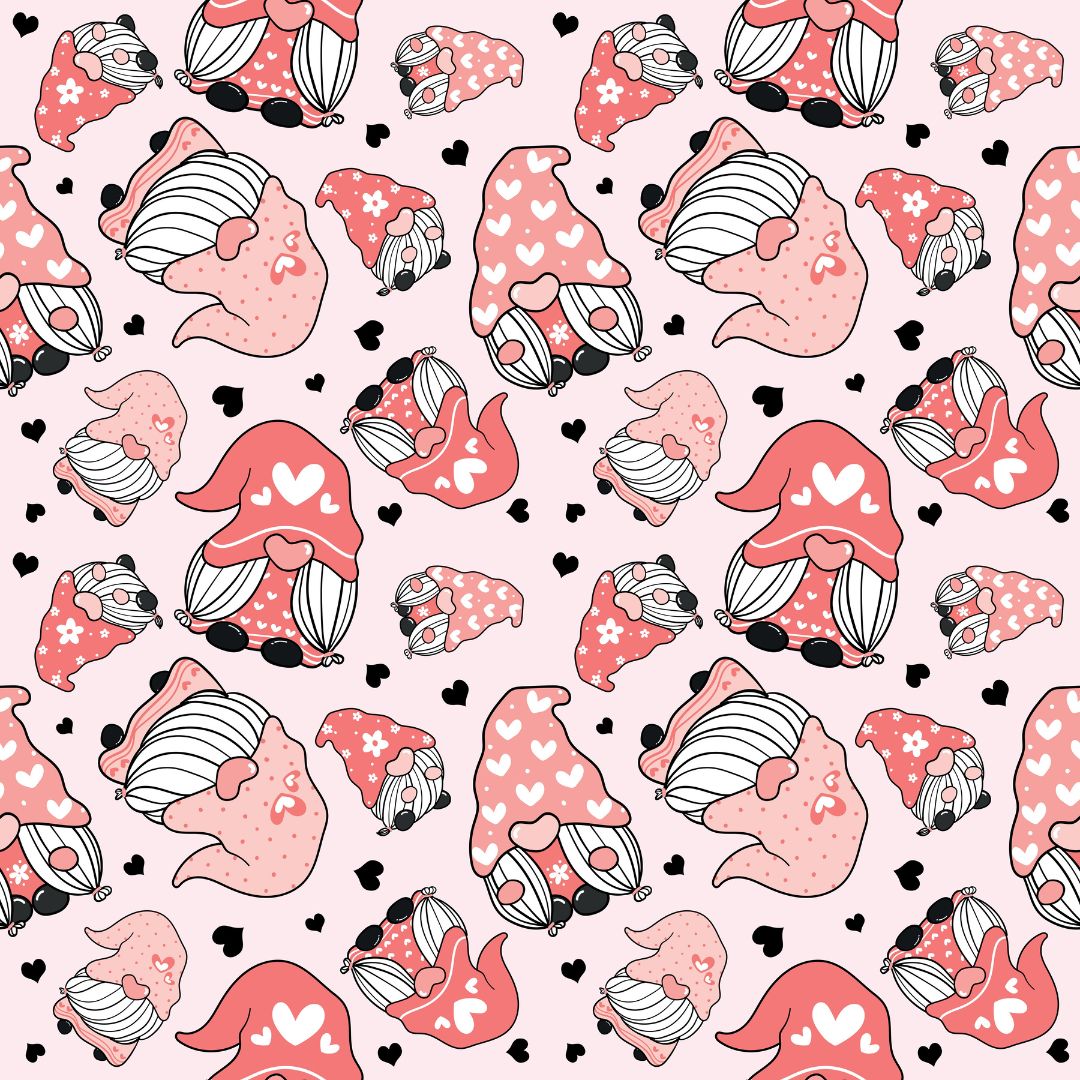 Heart Gnomes 12x12 Patterned Vinyl Sheet