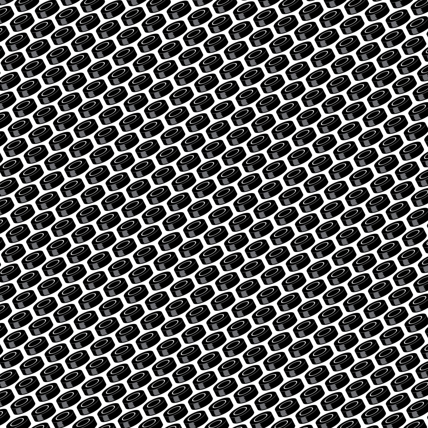 Hockey Pucks Patterned Vinyl Sheet