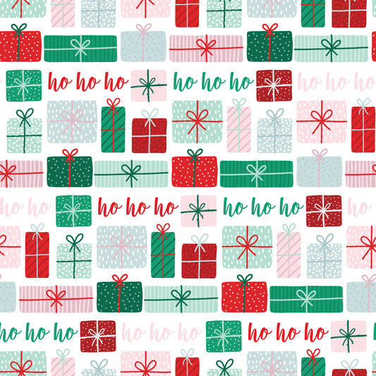 Ho Ho Holiday Presents 12x12 Patterned Vinyl Sheet