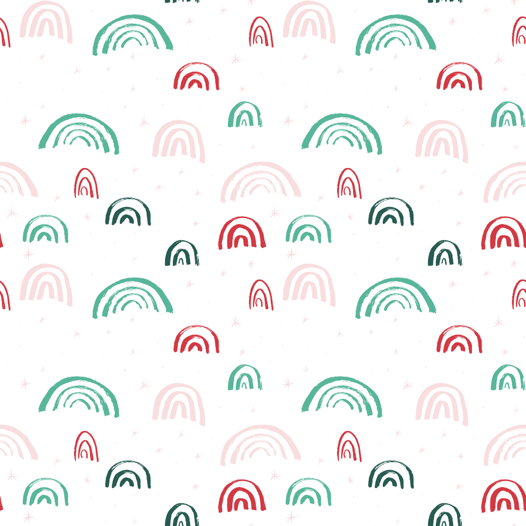 Christmas Rainbows 12x12 Patterned Vinyl Sheet