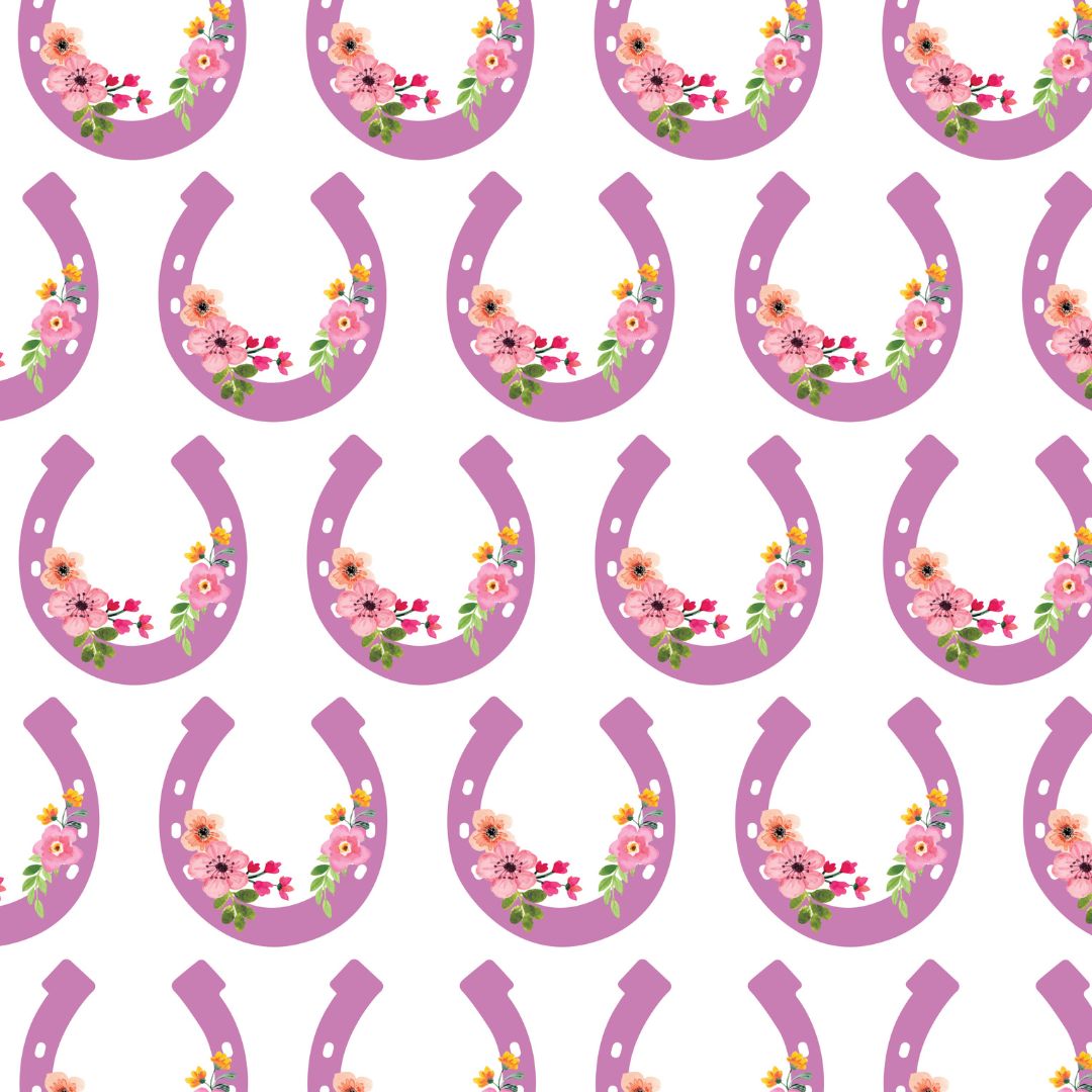 Floral Horseshoes 12x12 Patterned Vinyl Sheet