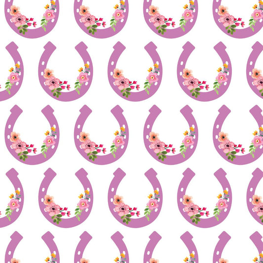 Floral Horseshoes 12x12 Patterned Vinyl Sheet