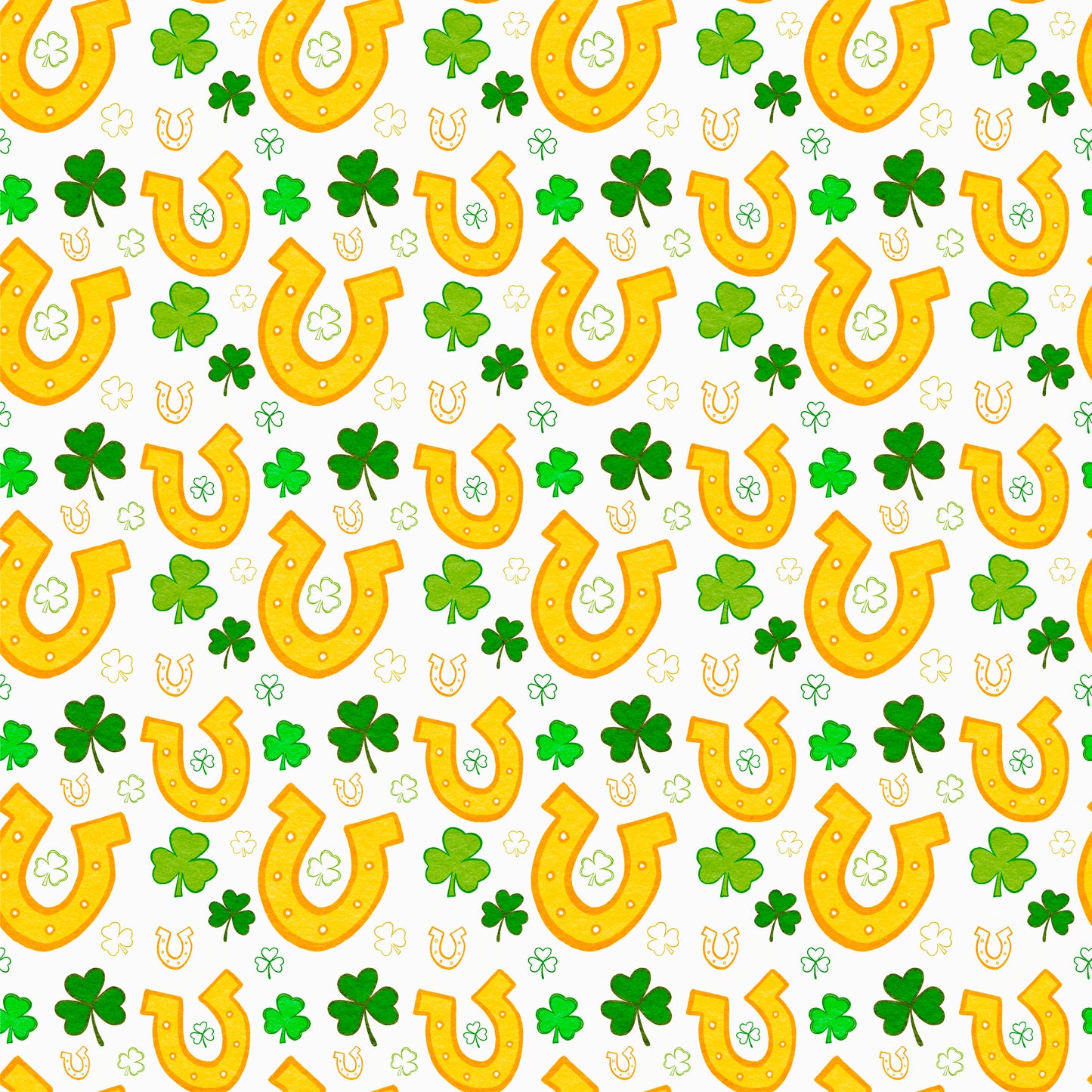 Horseshoes & Shamrocks 12x12 Patterned Vinyl Sheet