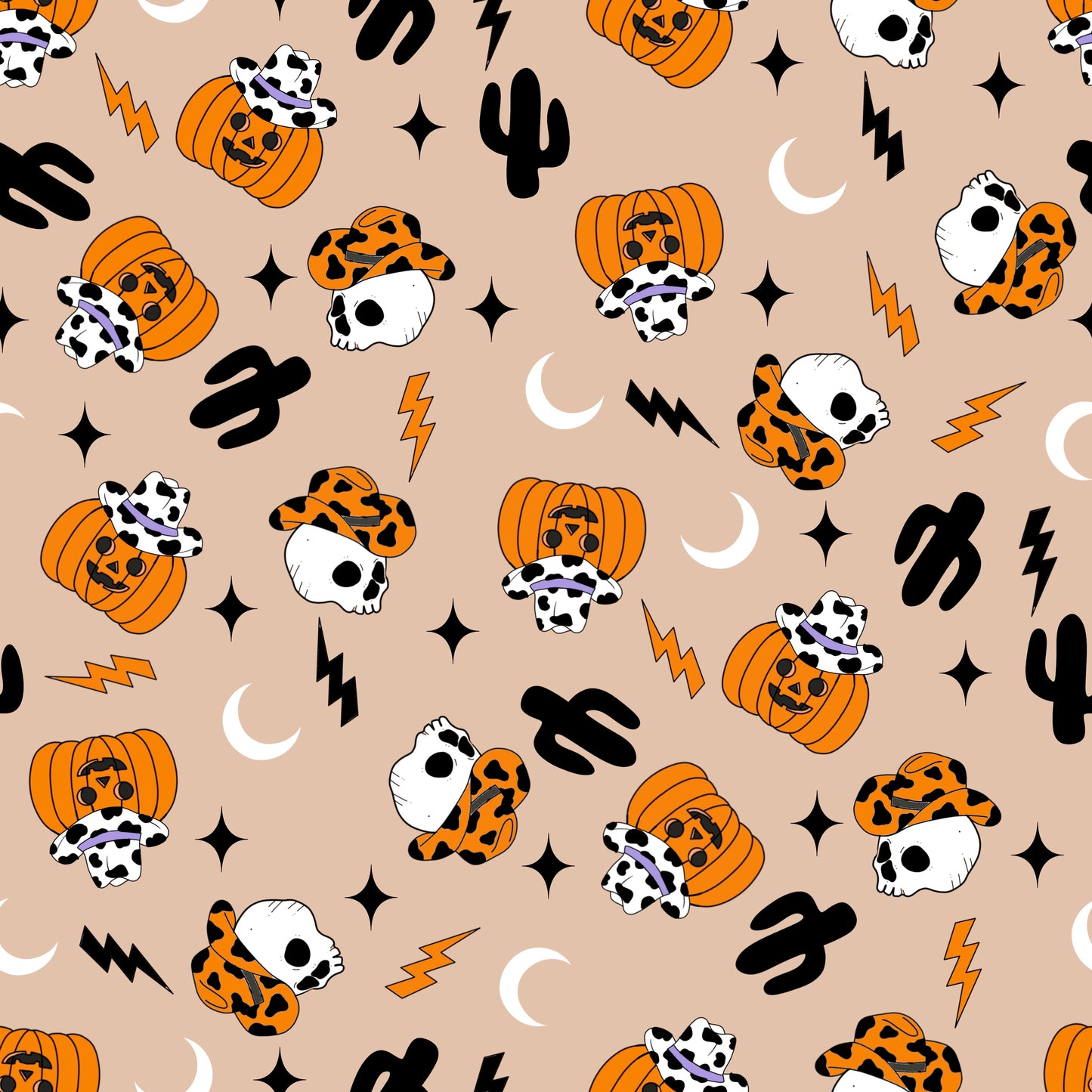 Howdy Halloween 12x12 Patterned Vinyl Sheet