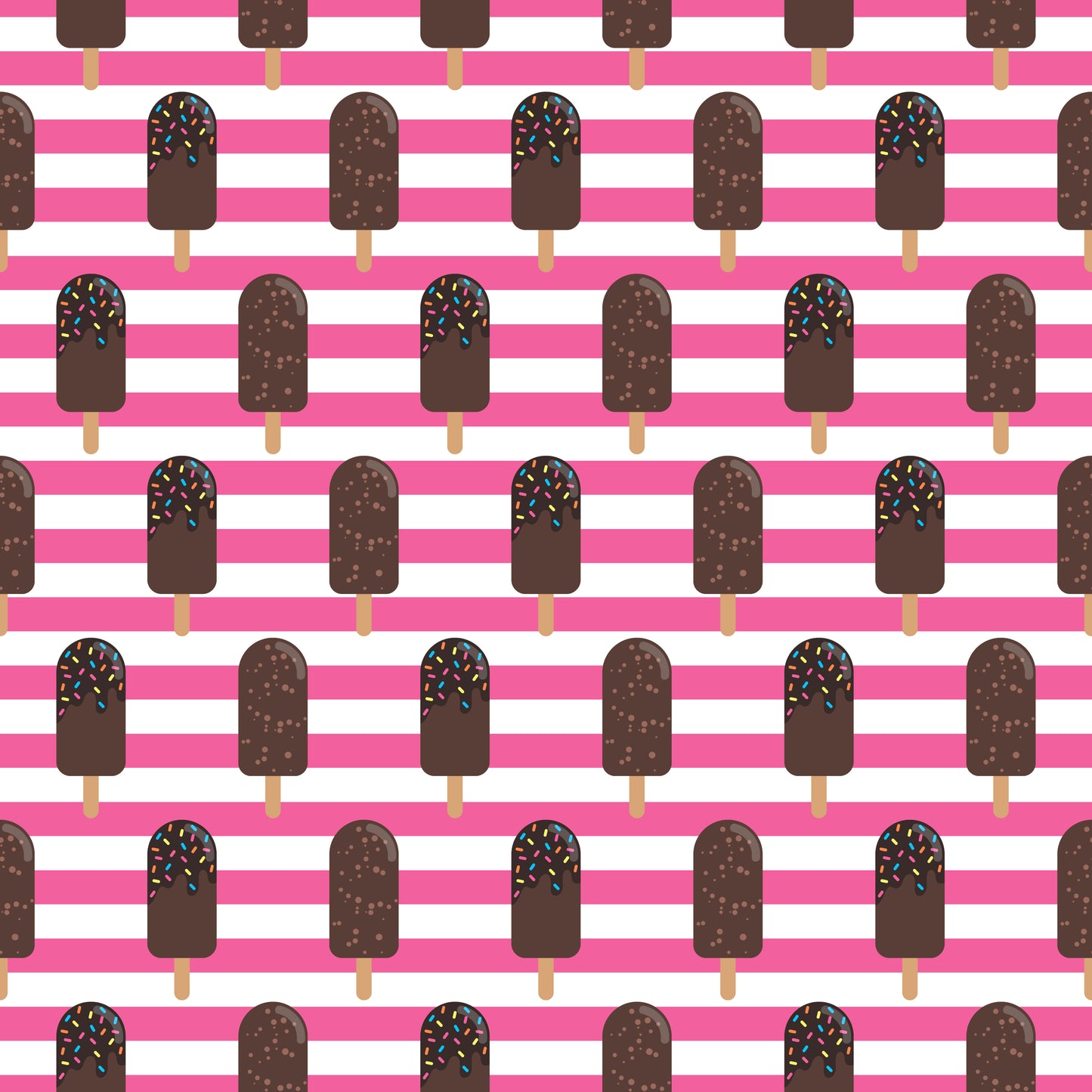 Ice Cream Bars & Stripes 12x12 Patterned Vinyl Sheet