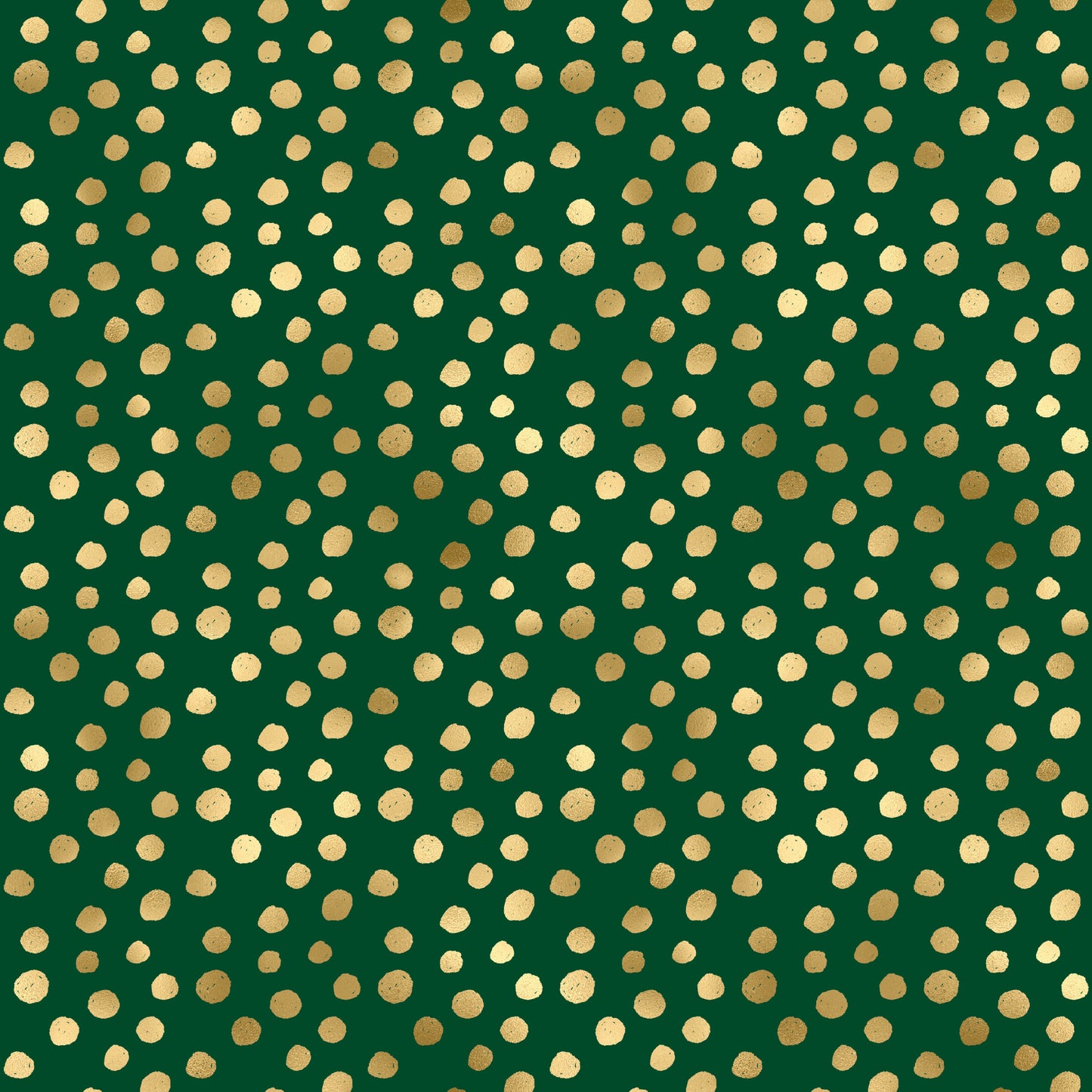 Emerald & Gold Dots Patterned Vinyl Sheet