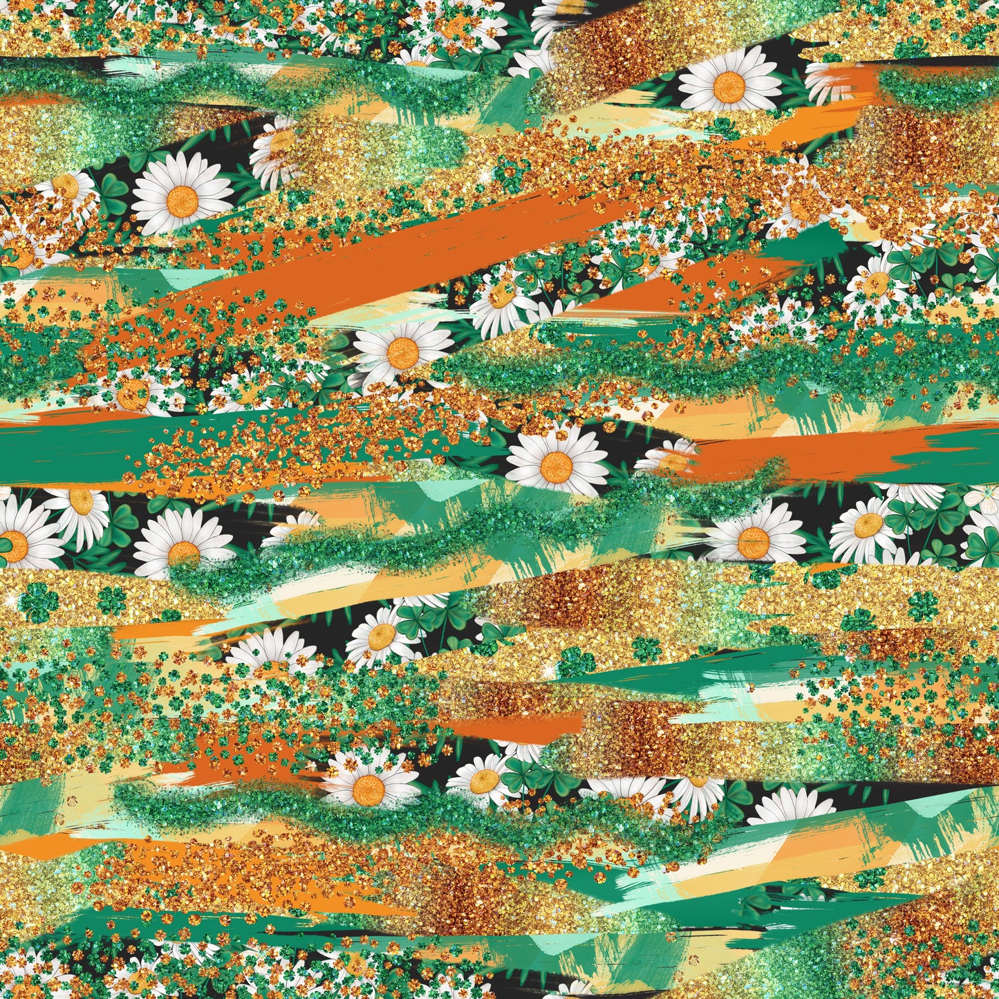 St. Patrick’s Day Brush Strokes Patterned Vinyl Sheet