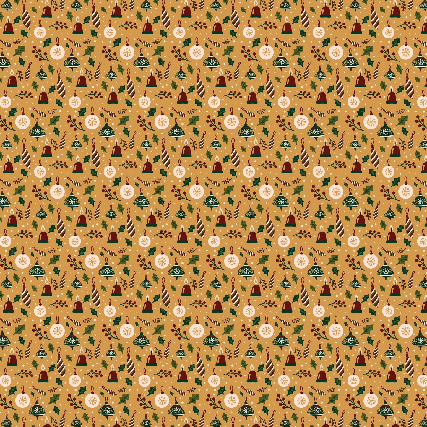 Christmas Ornaments 12x12 Patterned Vinyl Sheet