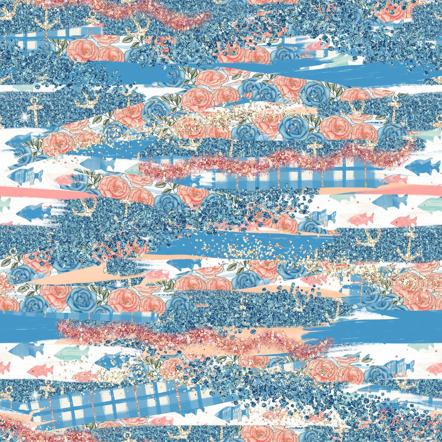 Lake Life Brush Strokes 12x12 Patterned Vinyl Sheet