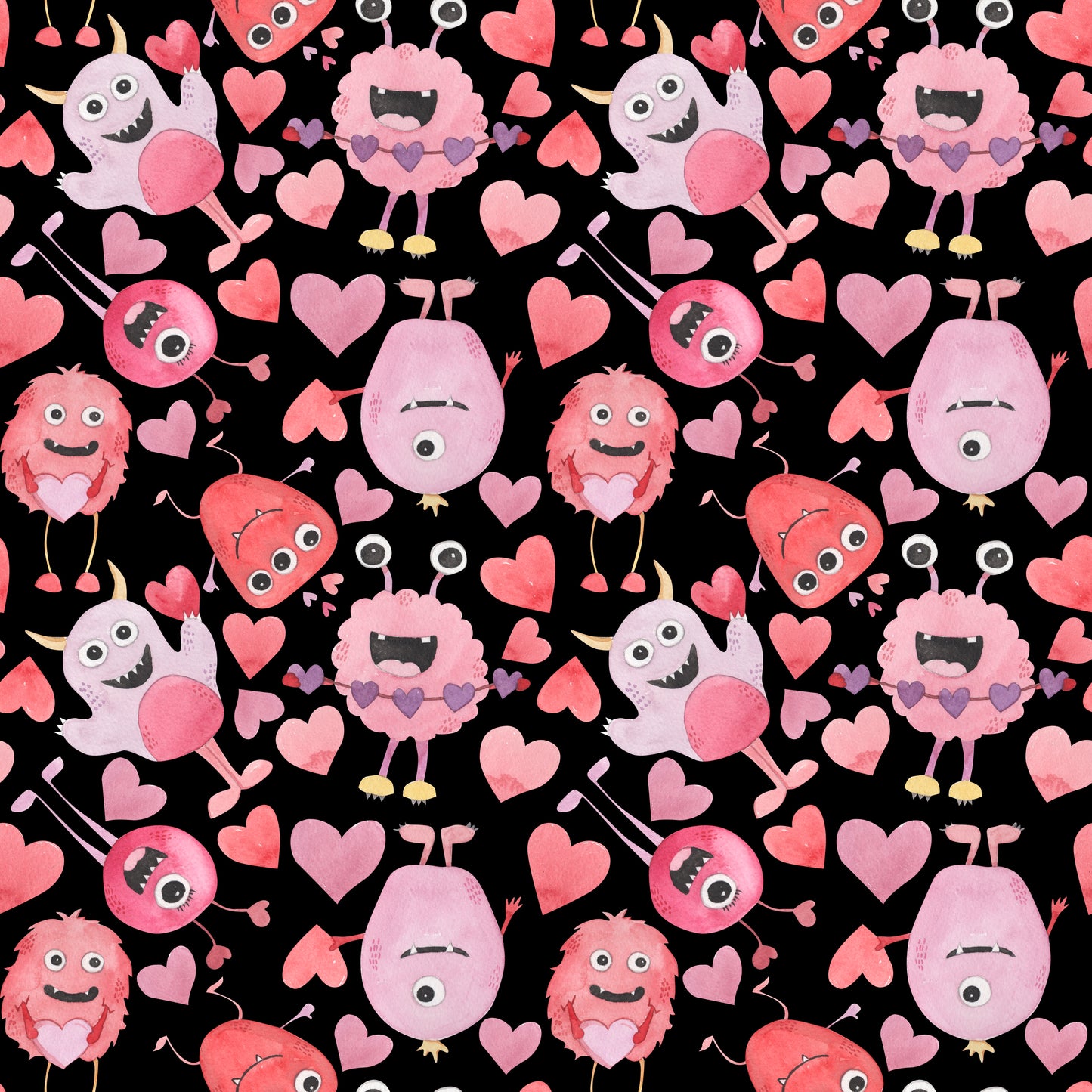 Love Monsters 12x12 Patterned Vinyl Sheet