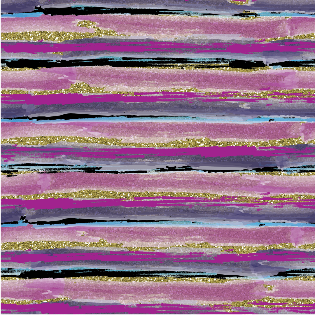 Midnight Glitter Stripes Patterned Vinyl Sheet