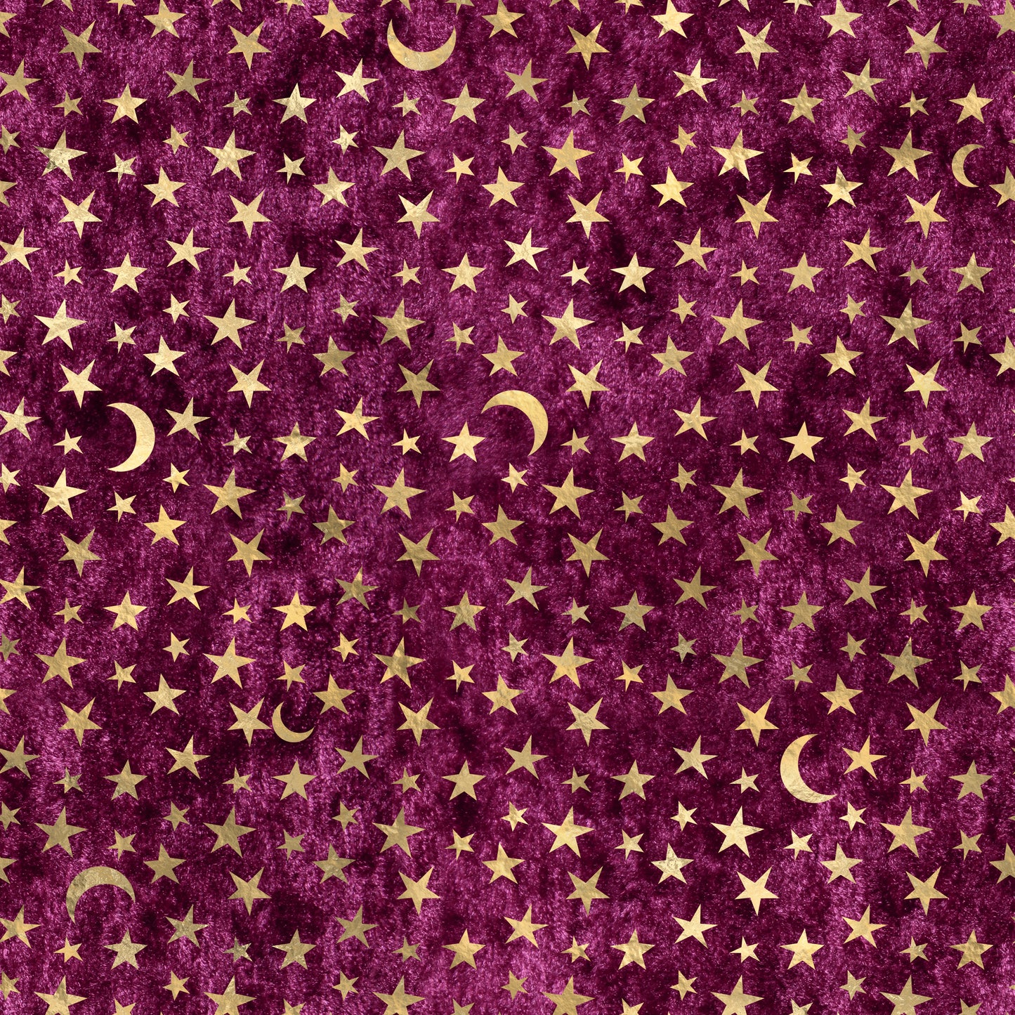 Moon & Stars Purple Patterned Vinyl Sheet