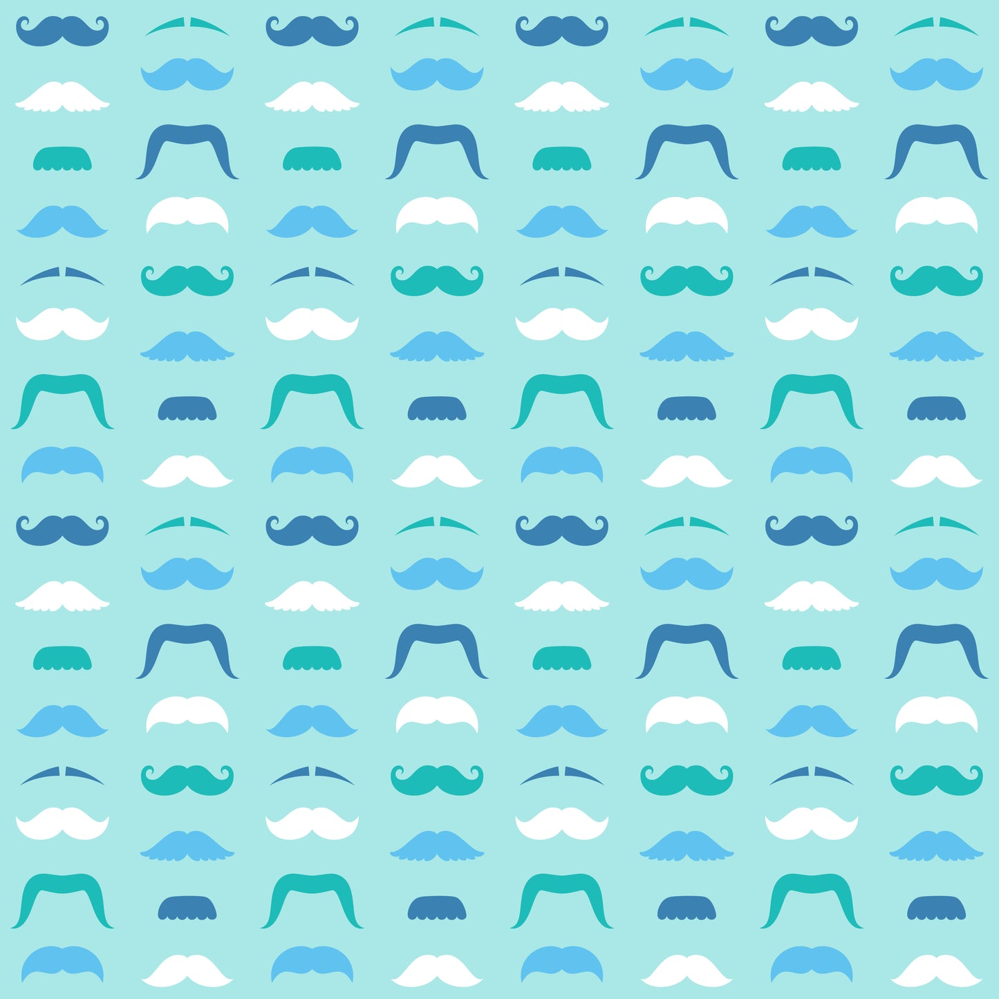 Mustache Mix 12x12 Patterned Vinyl Sheet