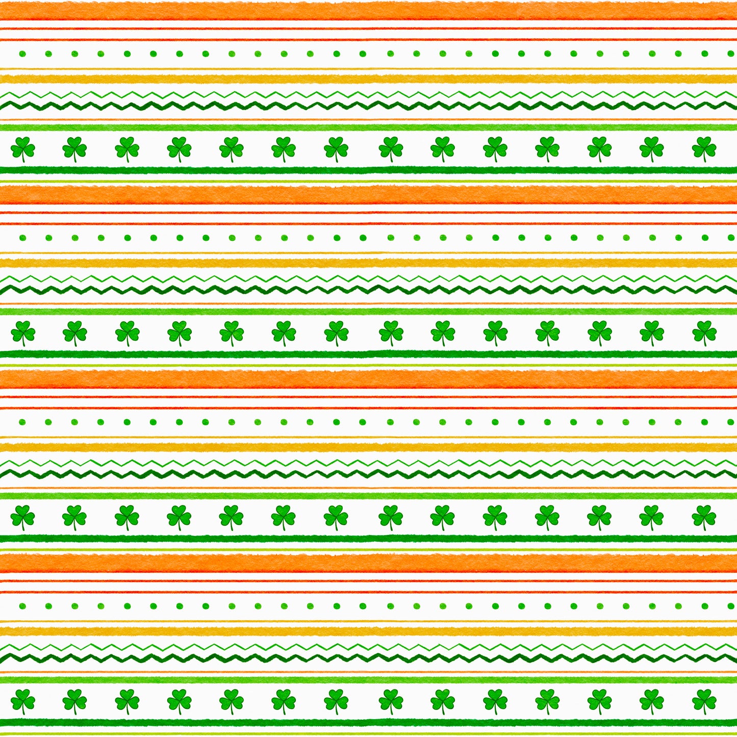 Orange & Green Abstract Shamrock Stripes 12x12 Patterned Vinyl Sheet