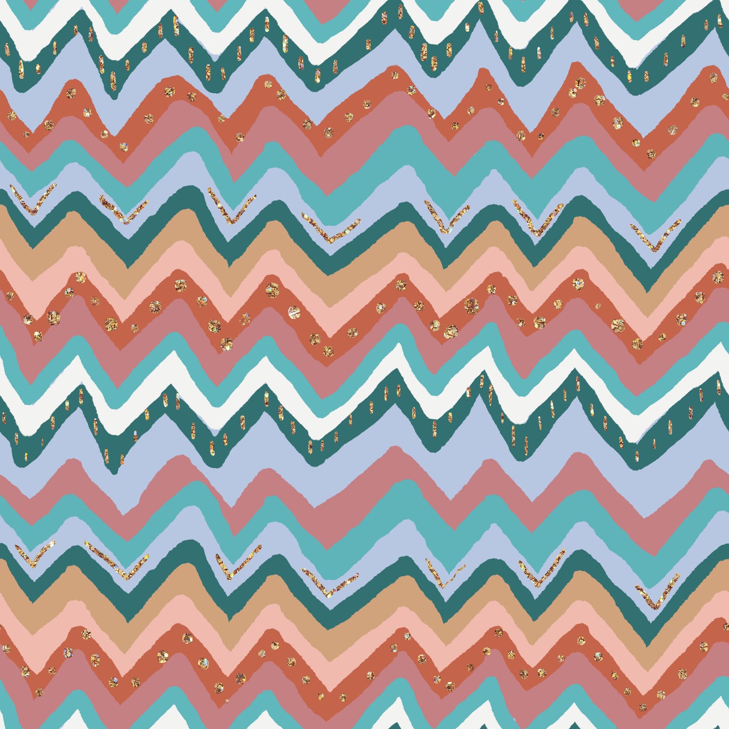 Boho Zigzag 12x12 Patterned Vinyl Sheet