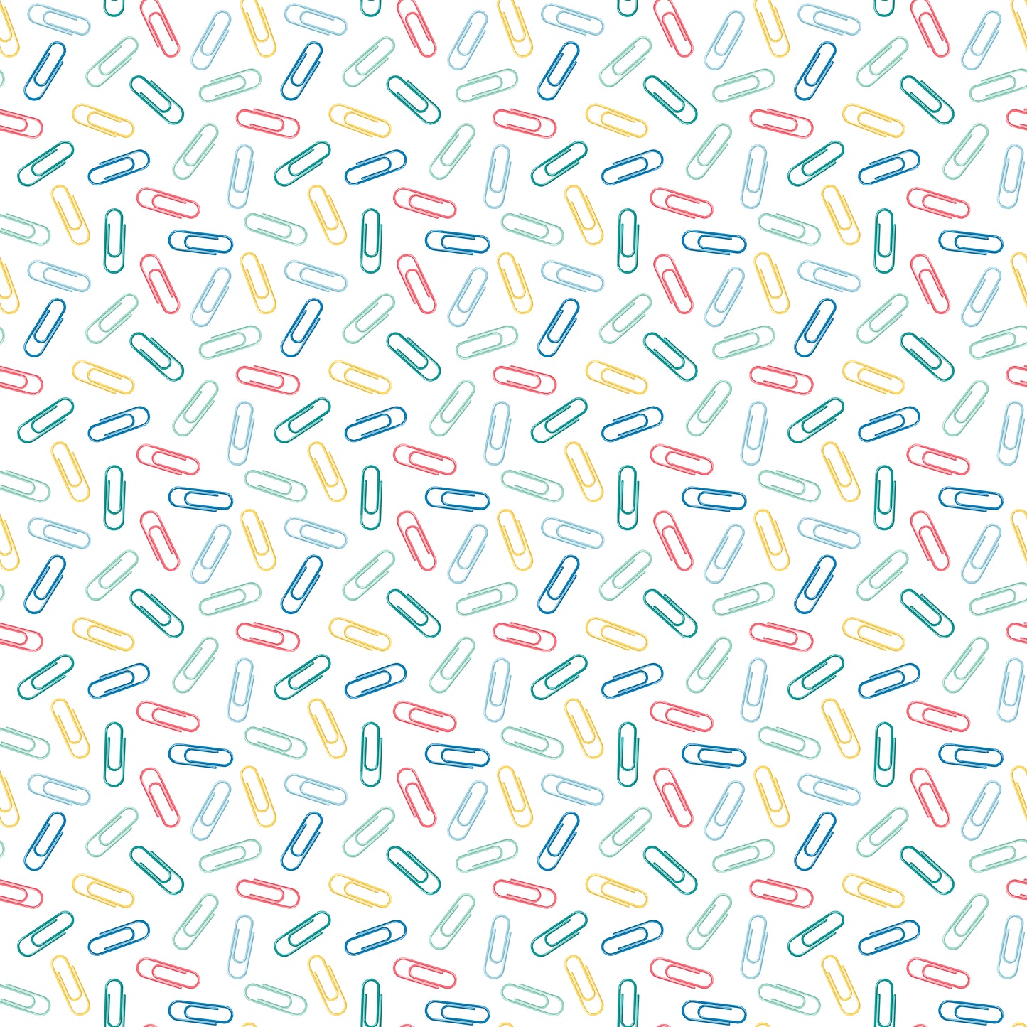 Colorful Paperclips 12x12 Patterned Vinyl Sheet