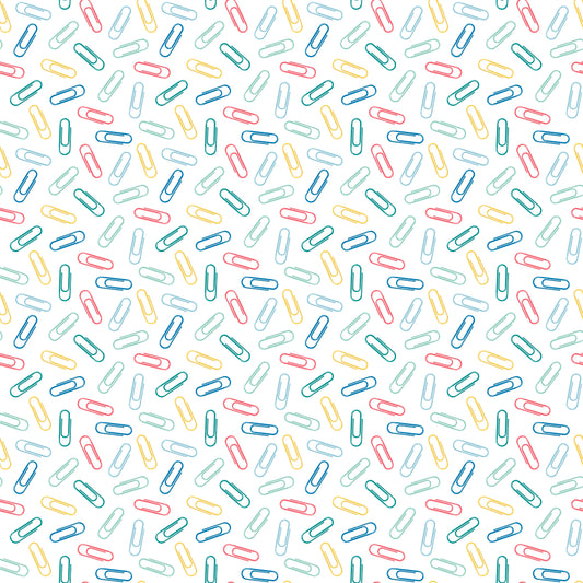 Colorful Paperclips 12x12 Patterned Vinyl Sheet