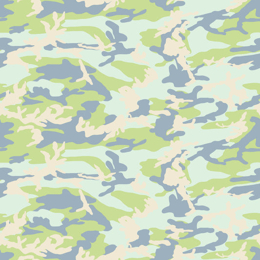 Pastel Green Camo 12x12 Patterned Vinyl Sheet
