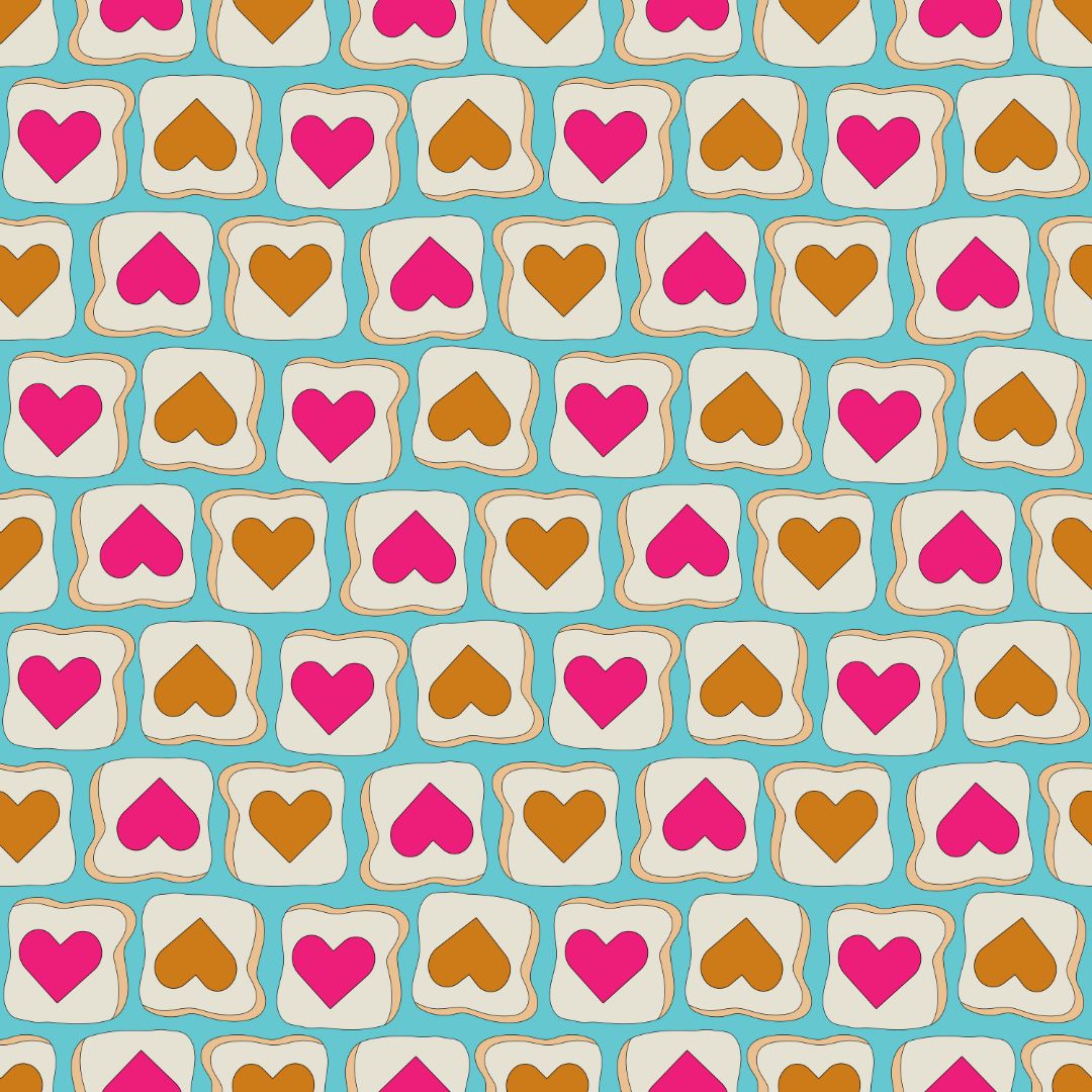 Peanut Butter & Jelly Sandwiches 12x12 Patterned Vinyl Sheet