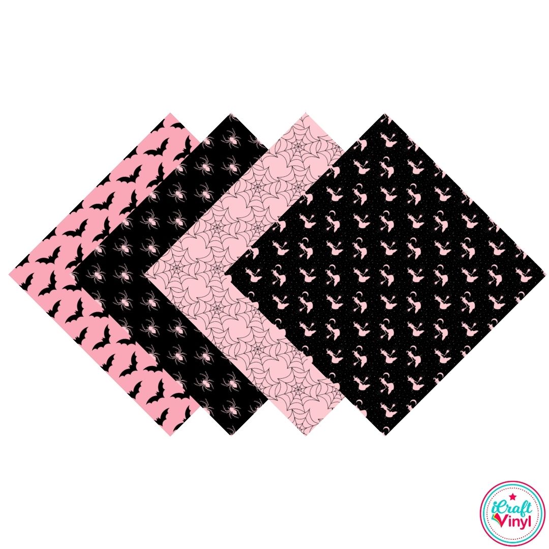 Pink & Black Halloween Patterned Pack
