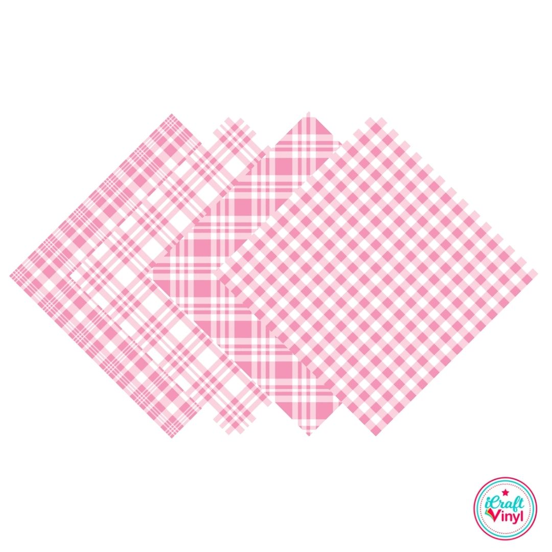 Pink & White Plaid Patterned Pack