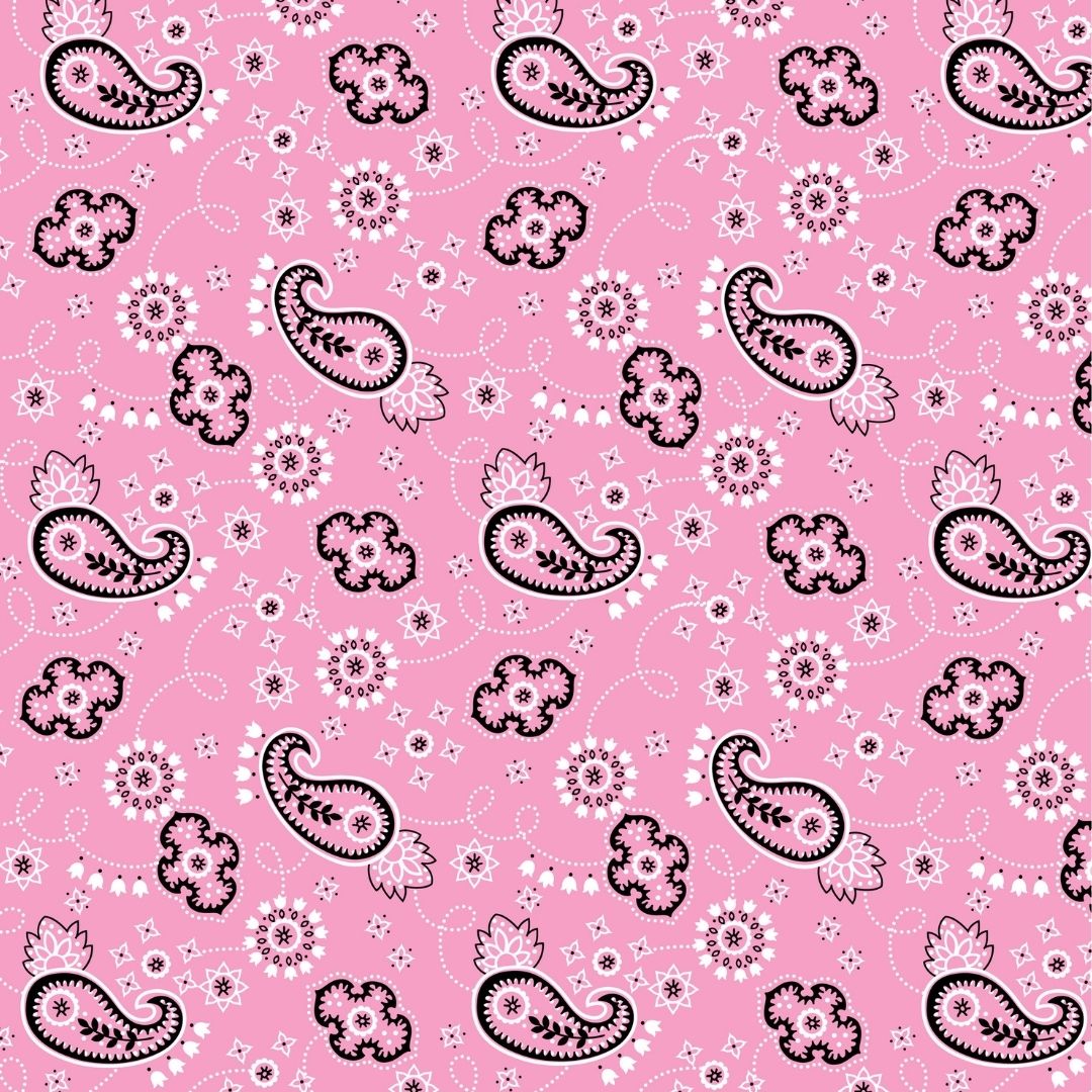 Pink Bandana 12x12 Patterned Vinyl Sheet