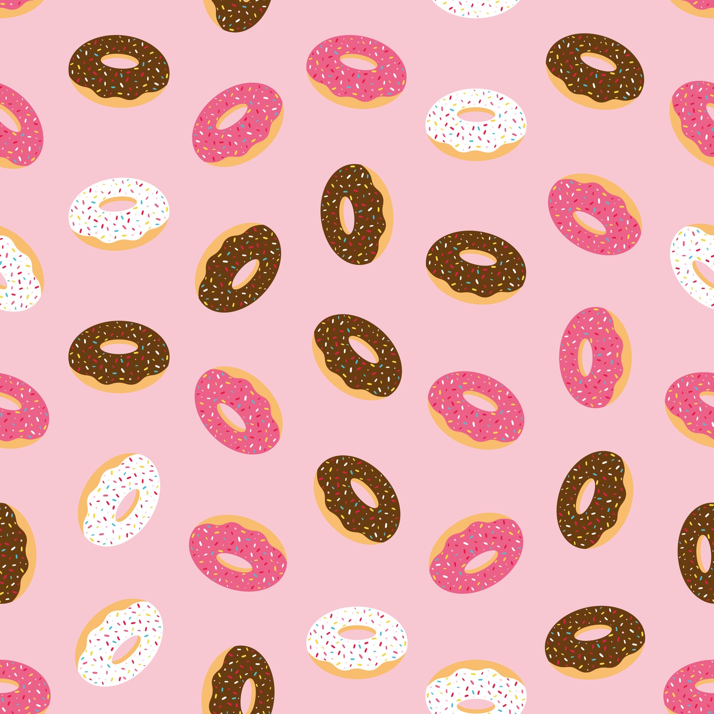 Pink Donuts 12x12 Patterned Vinyl Sheet