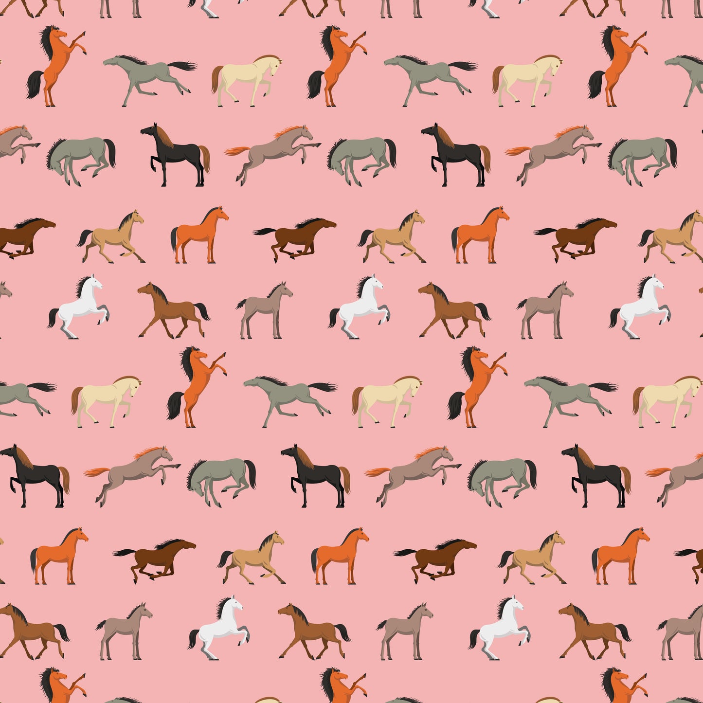 Pink Horses 12x12 Patterned Vinyl Sheet