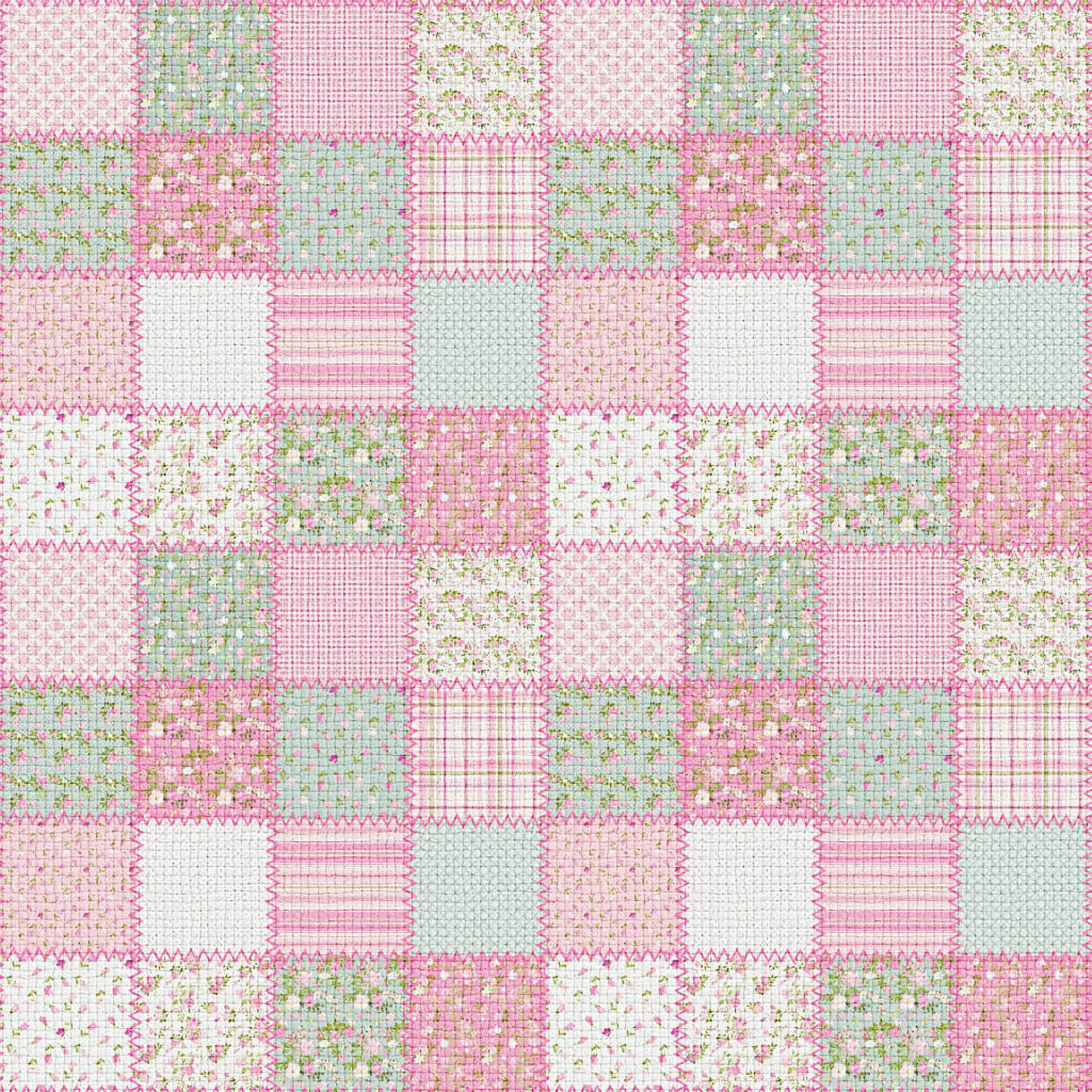 Pink Patchwork 12x12 Patterned Vinyl Sheet