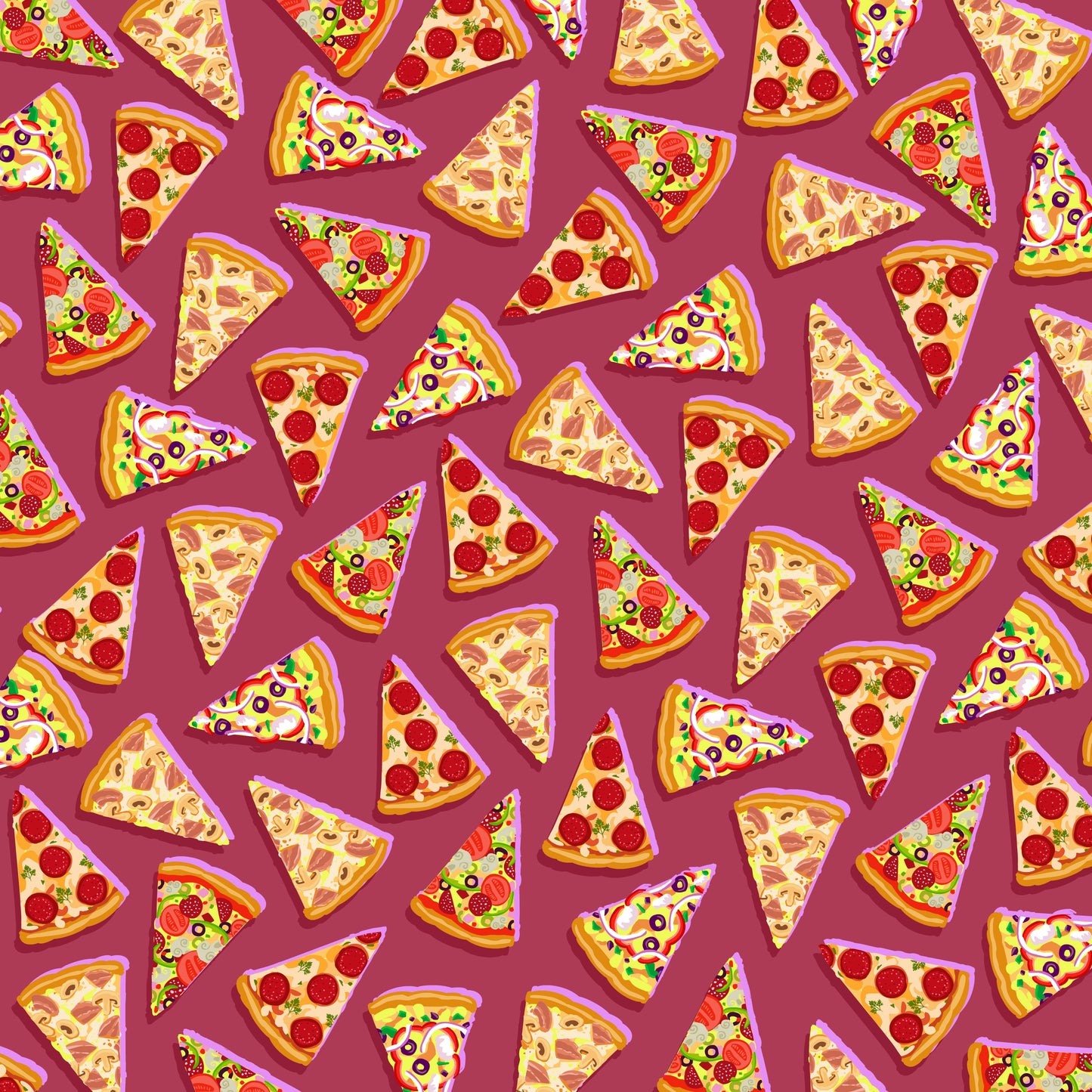 Pizza Slices 12x12 Patterned Vinyl Sheet
