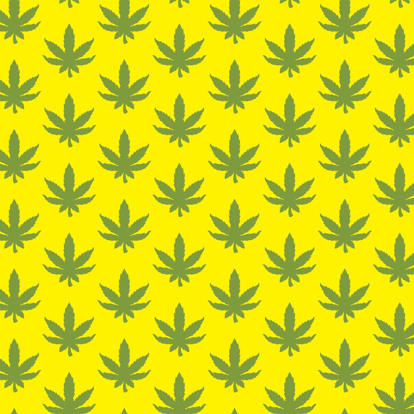 Pot Leaf Yellow Background 12x12 Patterned Vinyl Sheet