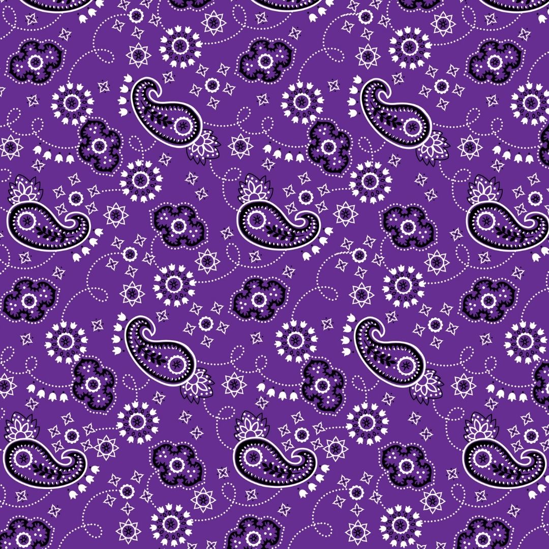 Purple Bandana 12x12 Patterned Vinyl Sheet
