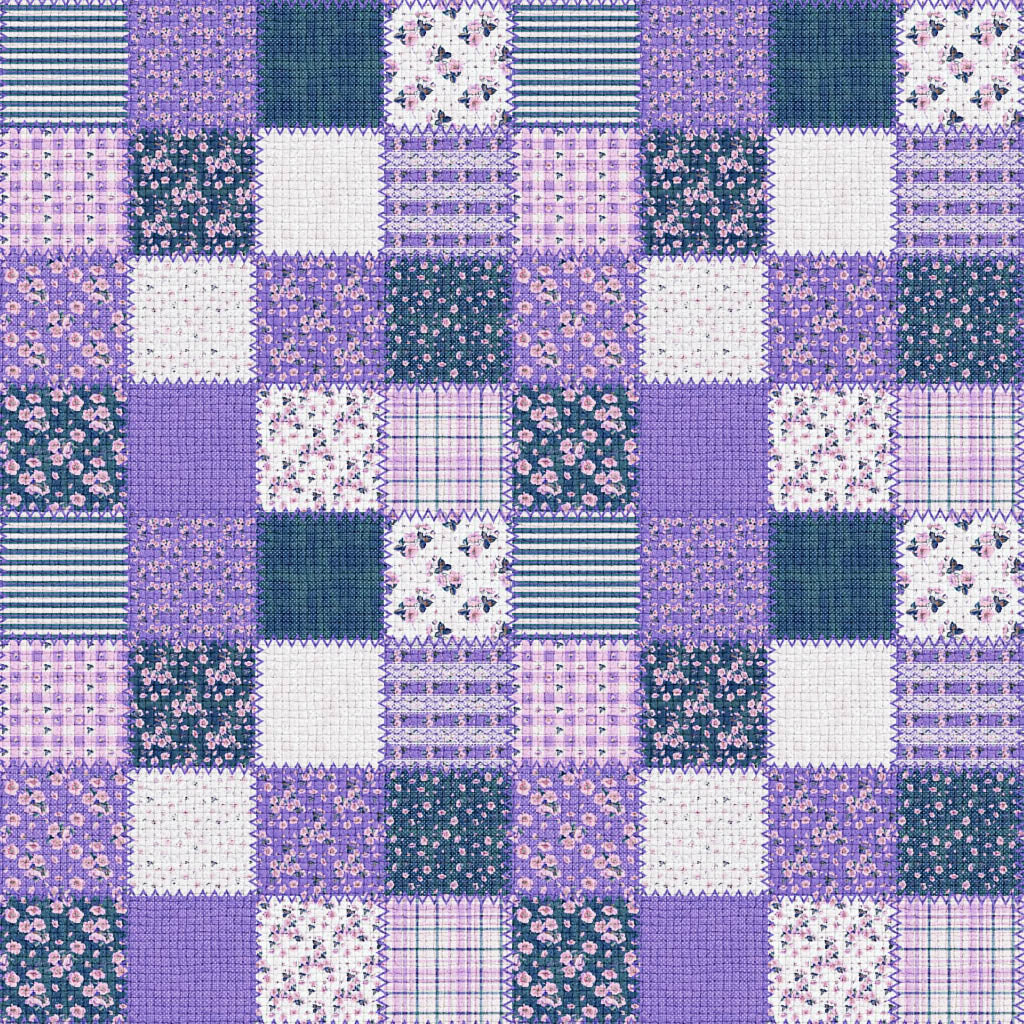 Purple Patchwork 12x12 Patterned Vinyl Sheet