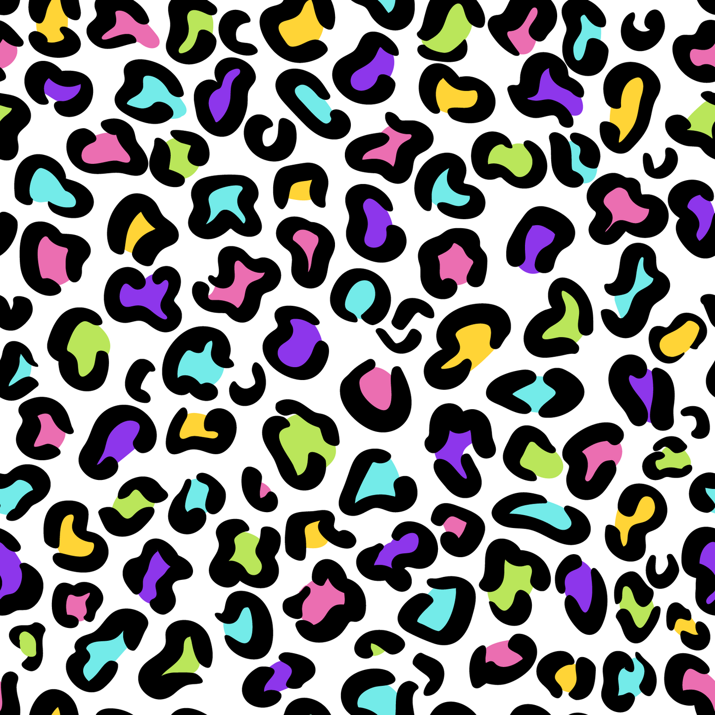 Rainbow Leopard Spots 12x12 Patterned Vinyl Sheet