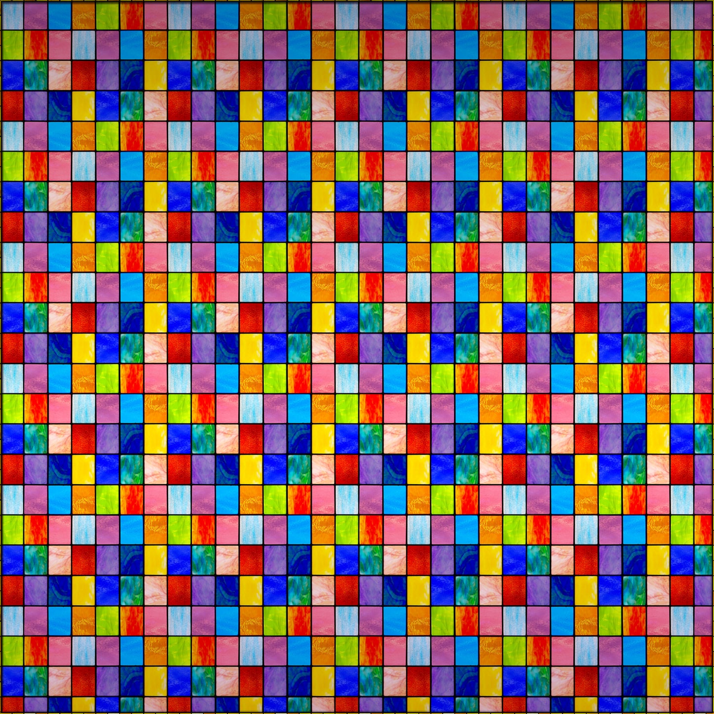 Rainbow Stained Glass 12x12 Patterned Vinyl Sheet