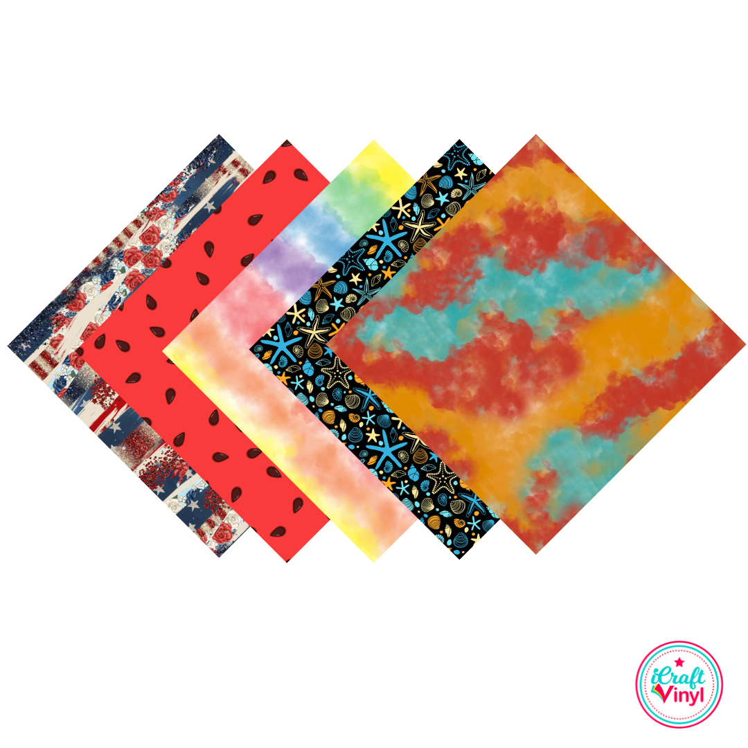 Summer Vibes Patterned HTV Pack