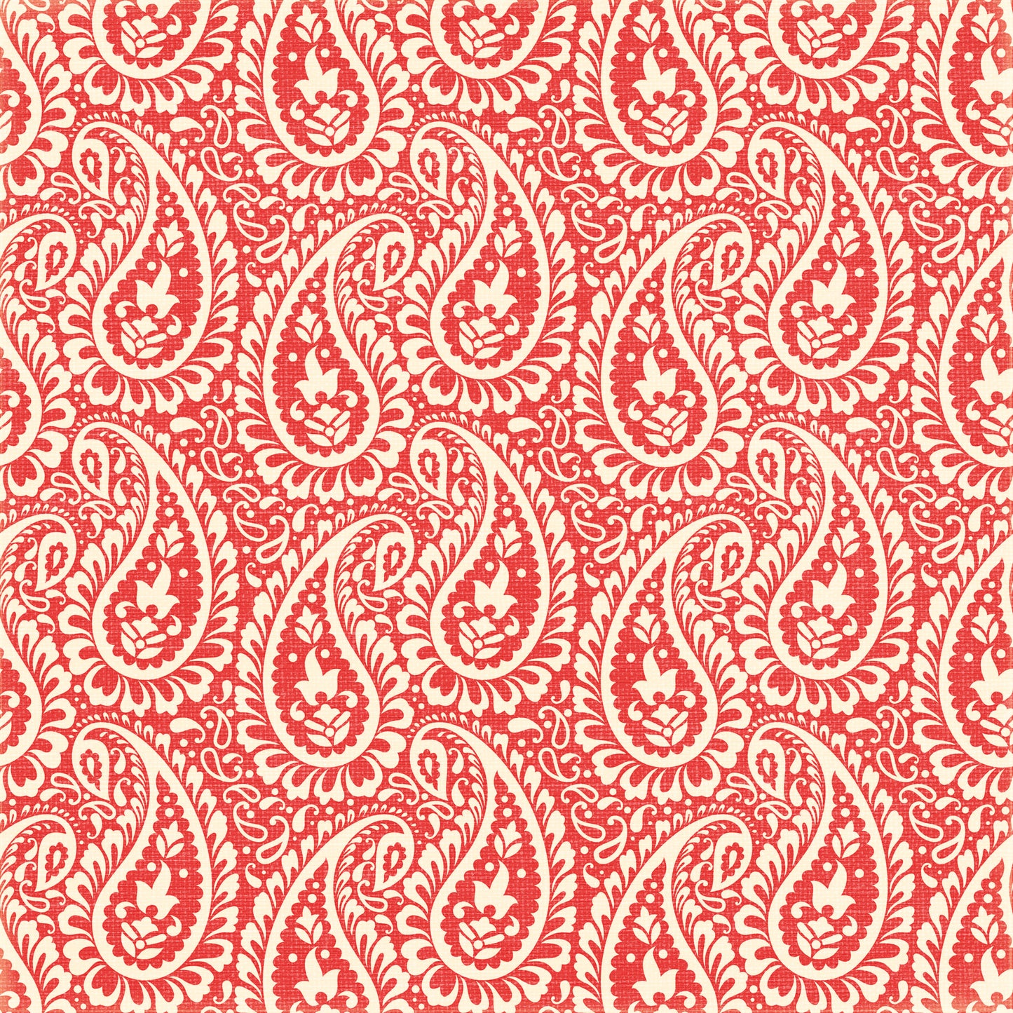 Red Antique Paisley 12x12 Patterned Vinyl Sheet