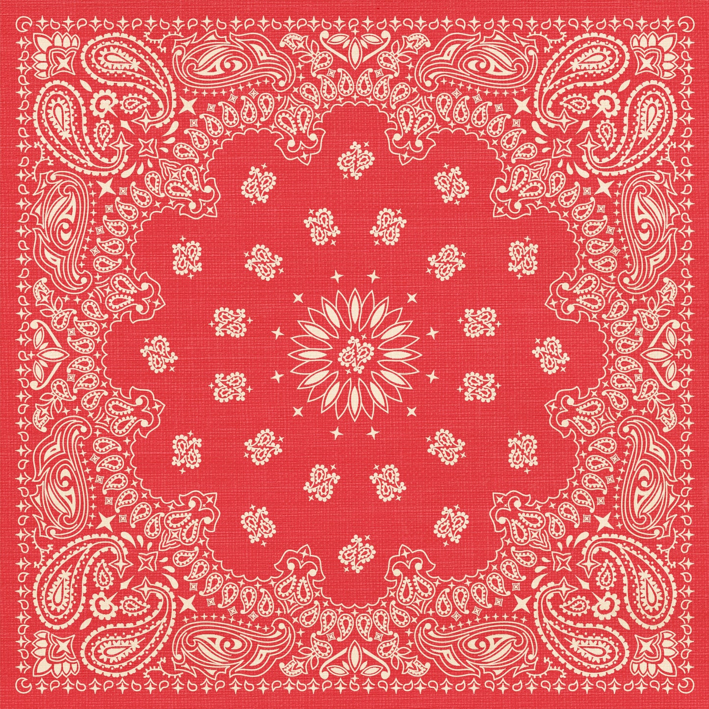 Red Western Bandana 12x12 Patterned Vinyl Sheet