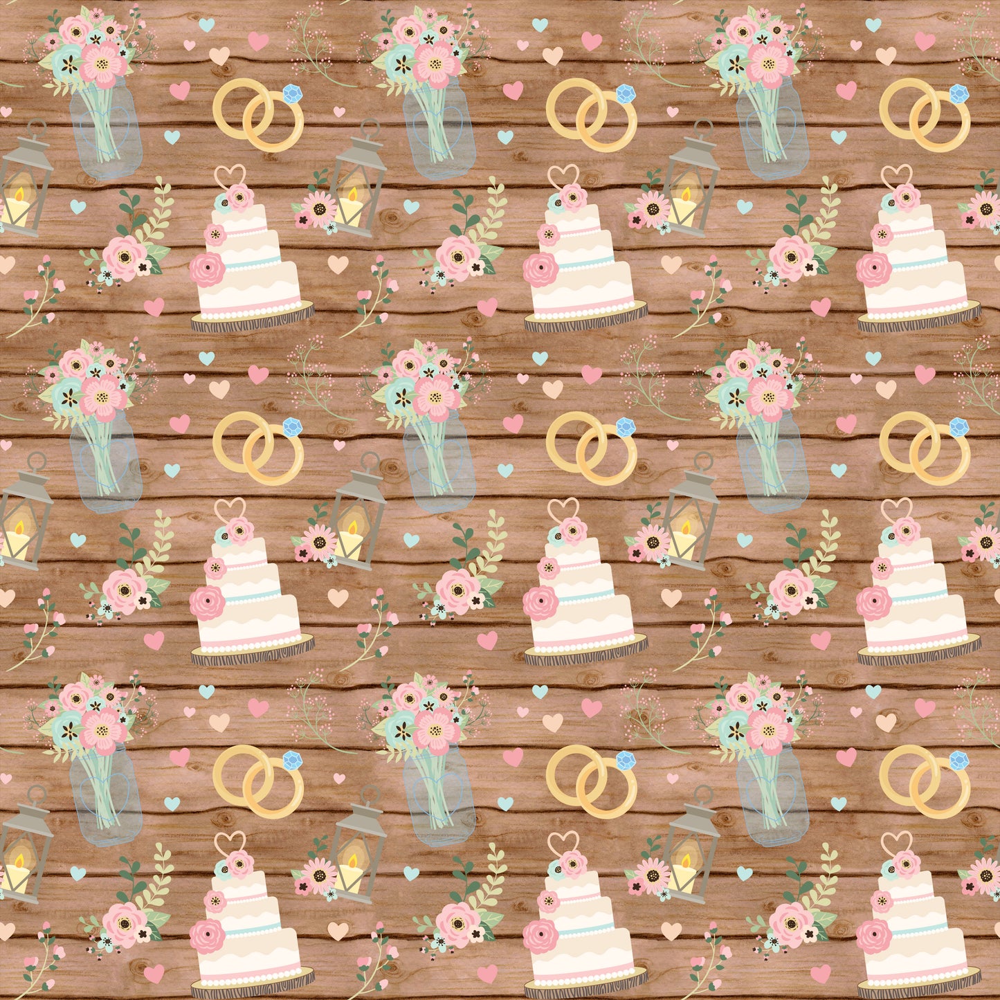 Rustic Wedding 12x12 Patterned Vinyl Sheet