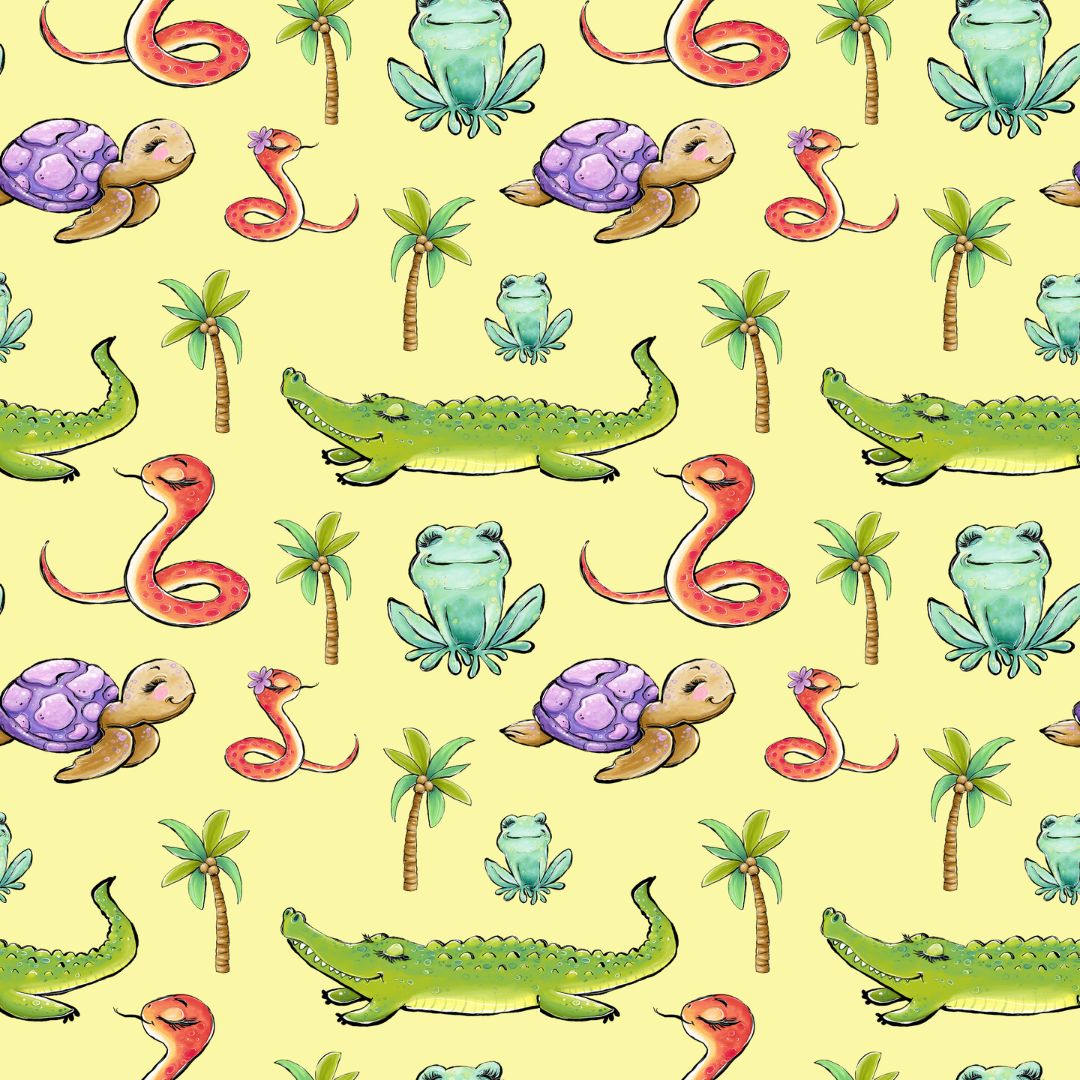 Swamp Friends 12x12 Patterned Vinyl Sheet
