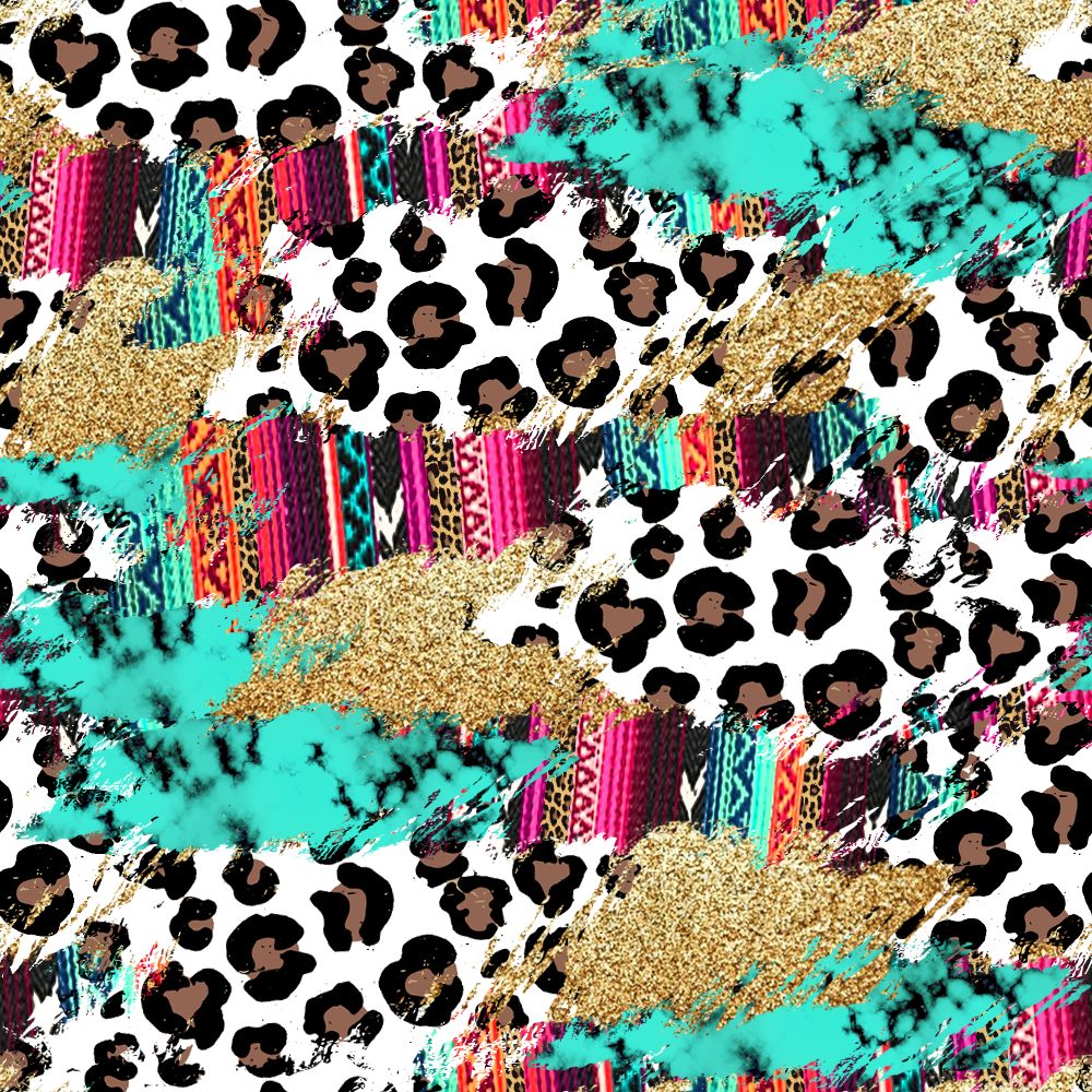 Light Leopard & Serape Brush Strokes 12x12 Patterned Vinyl Sheet