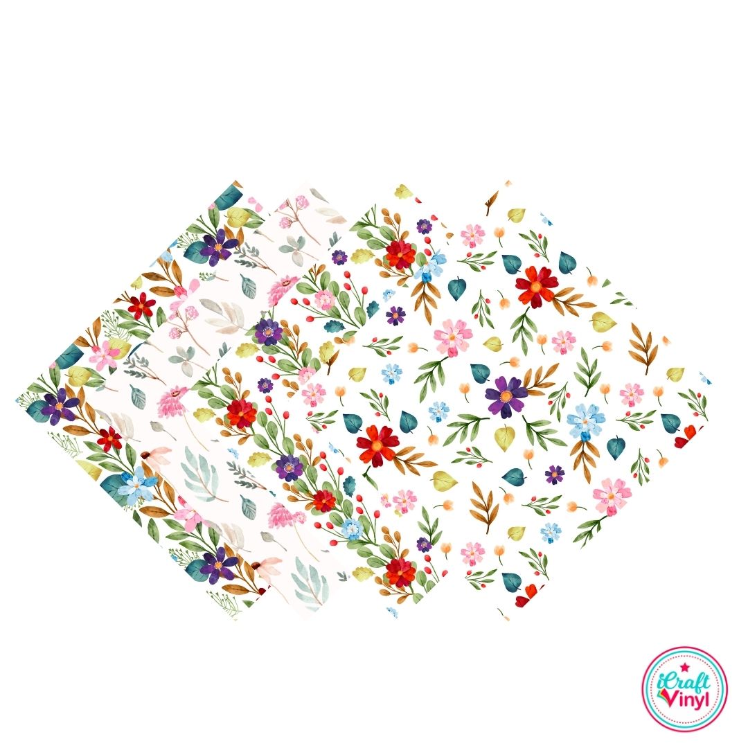 Shades of Spring Watercolor Florals Patterned Pack