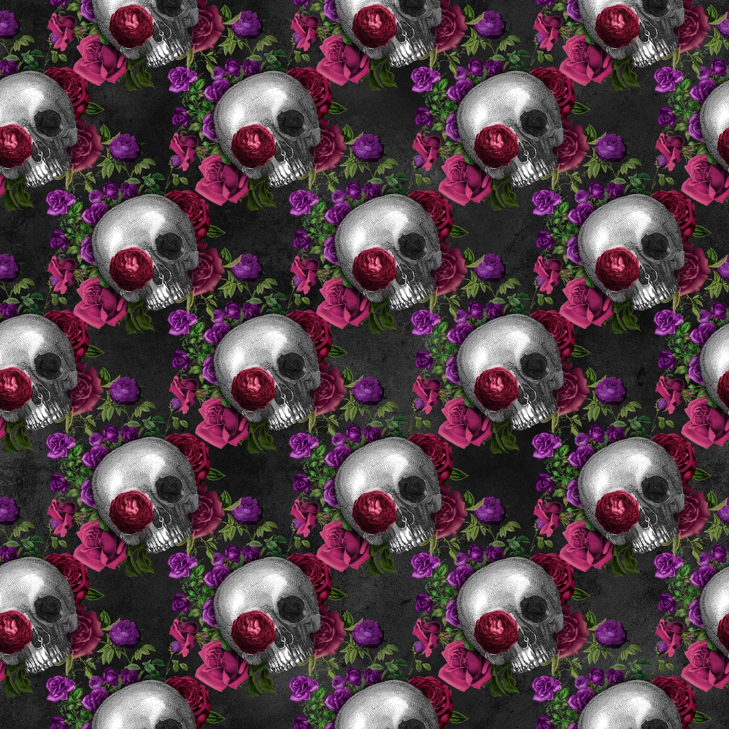 Skull & Roses 12x12 Patterned Vinyl Sheet