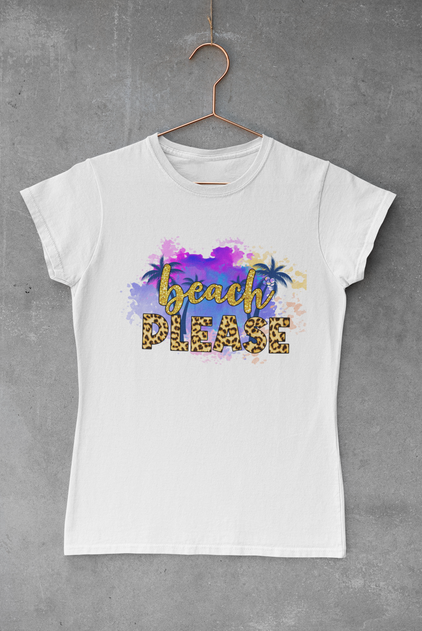 Beach Please Watercolor Transfer