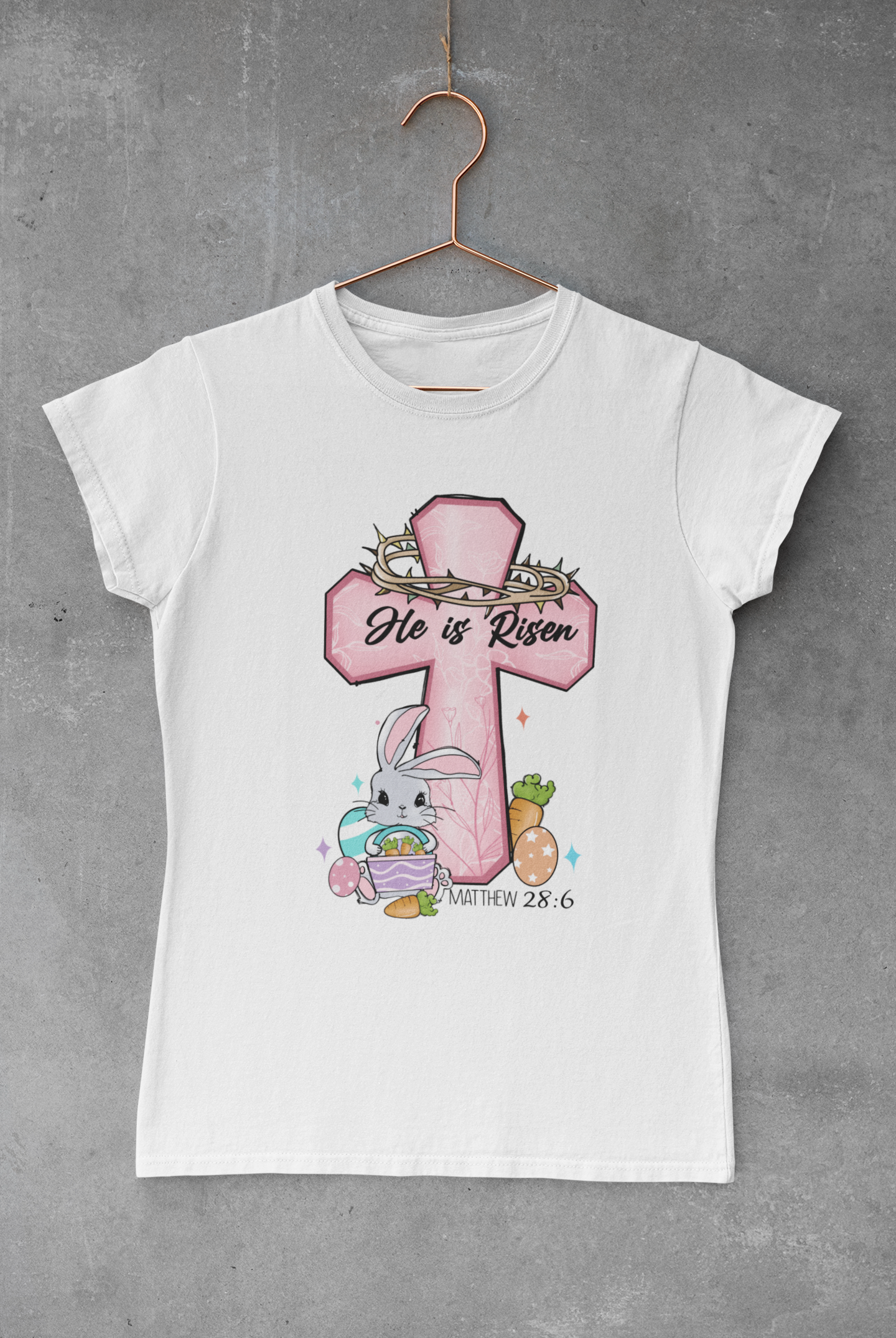 He is Risen Bunny Easter Transfer
