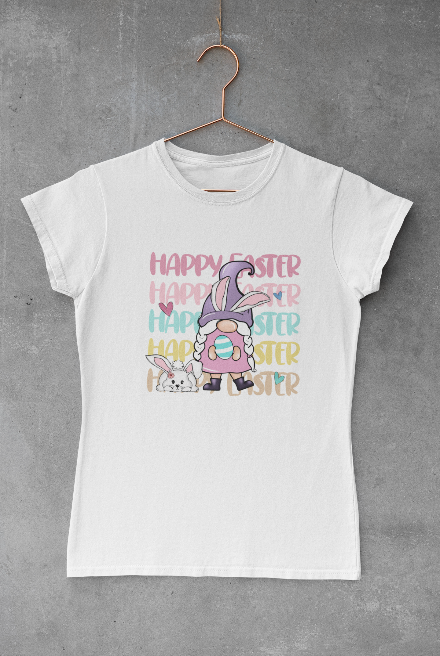 Happy Easter Gnome & Bunny Transfer